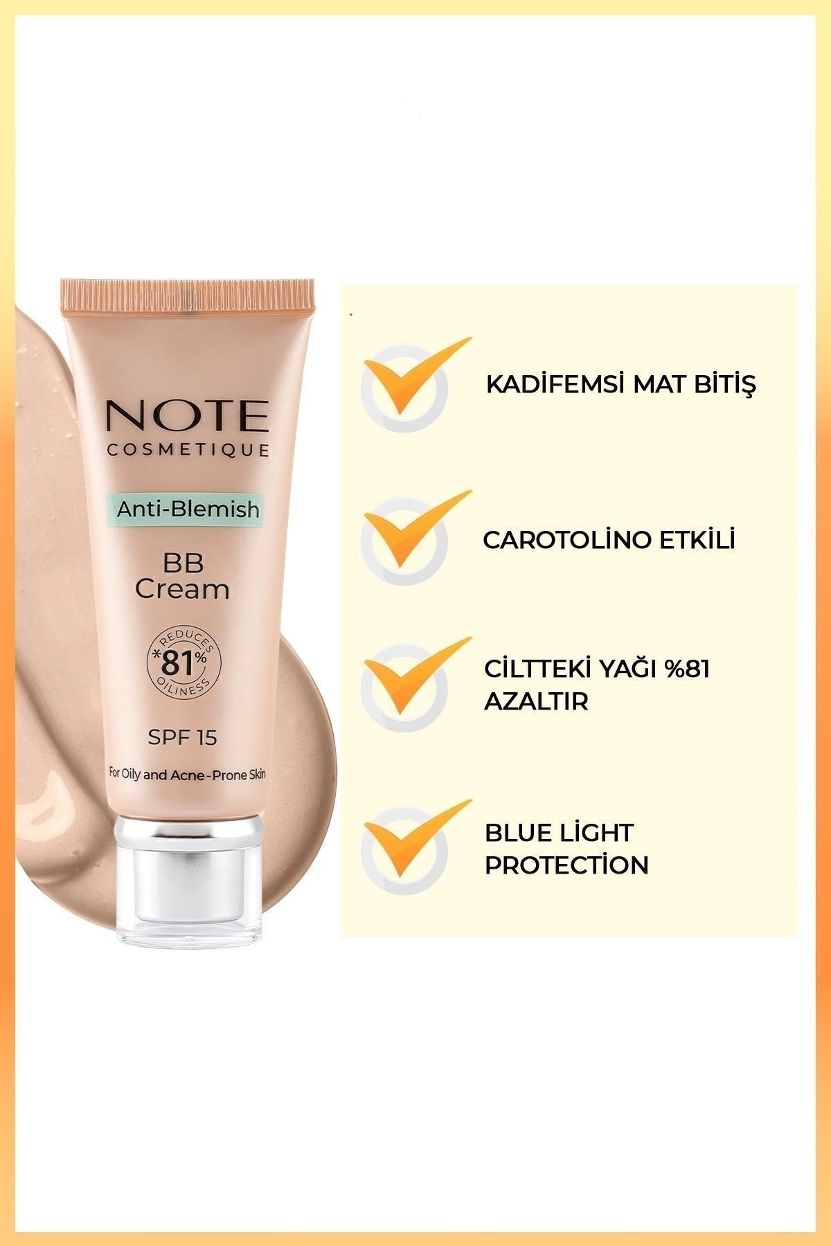 Anti-Blemish Bb Cream Spf 15 Akneye Yatkın Ciltler Bb Krem - 03 Natural Beige