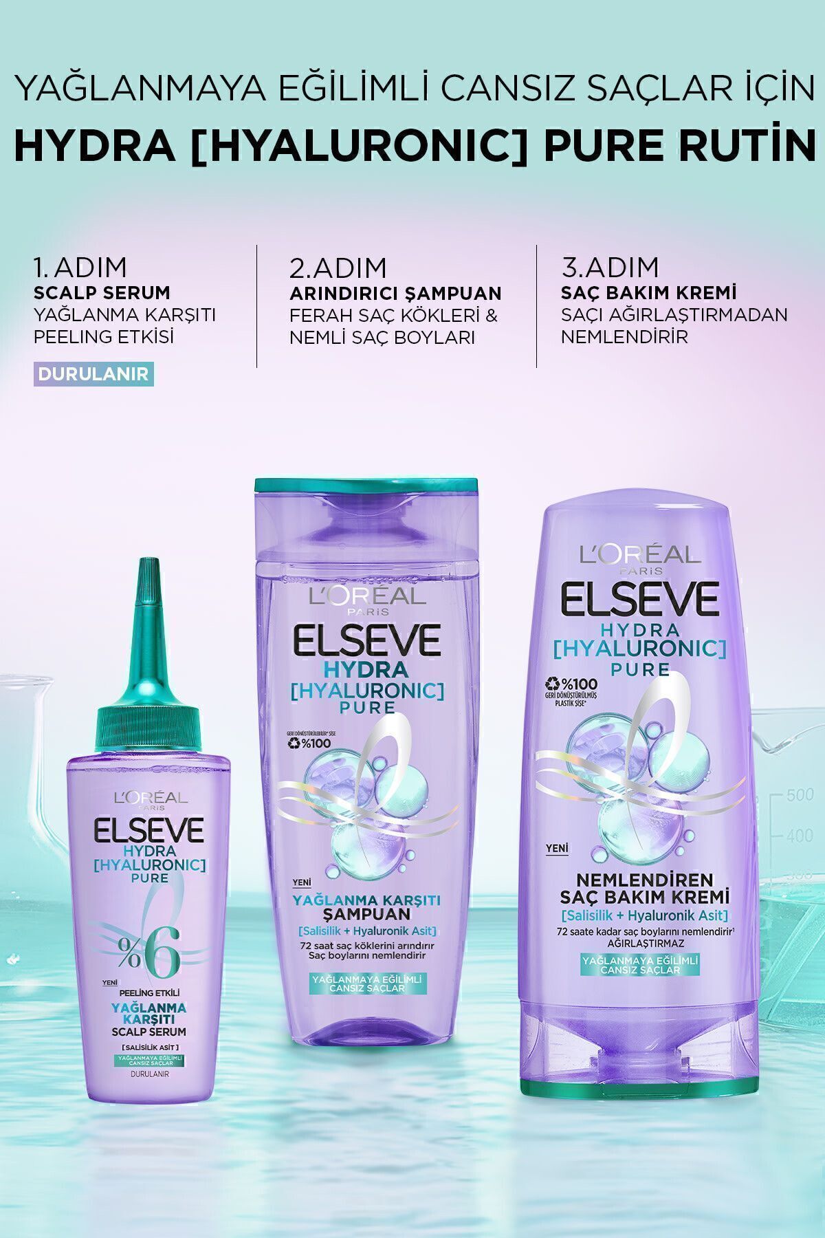 Hydra[Hyaluronic] Pure Salisilik Asit Içeren Yağlanma Karşıtı Peeling Etkili Saç Derisi Serumu 102Ml