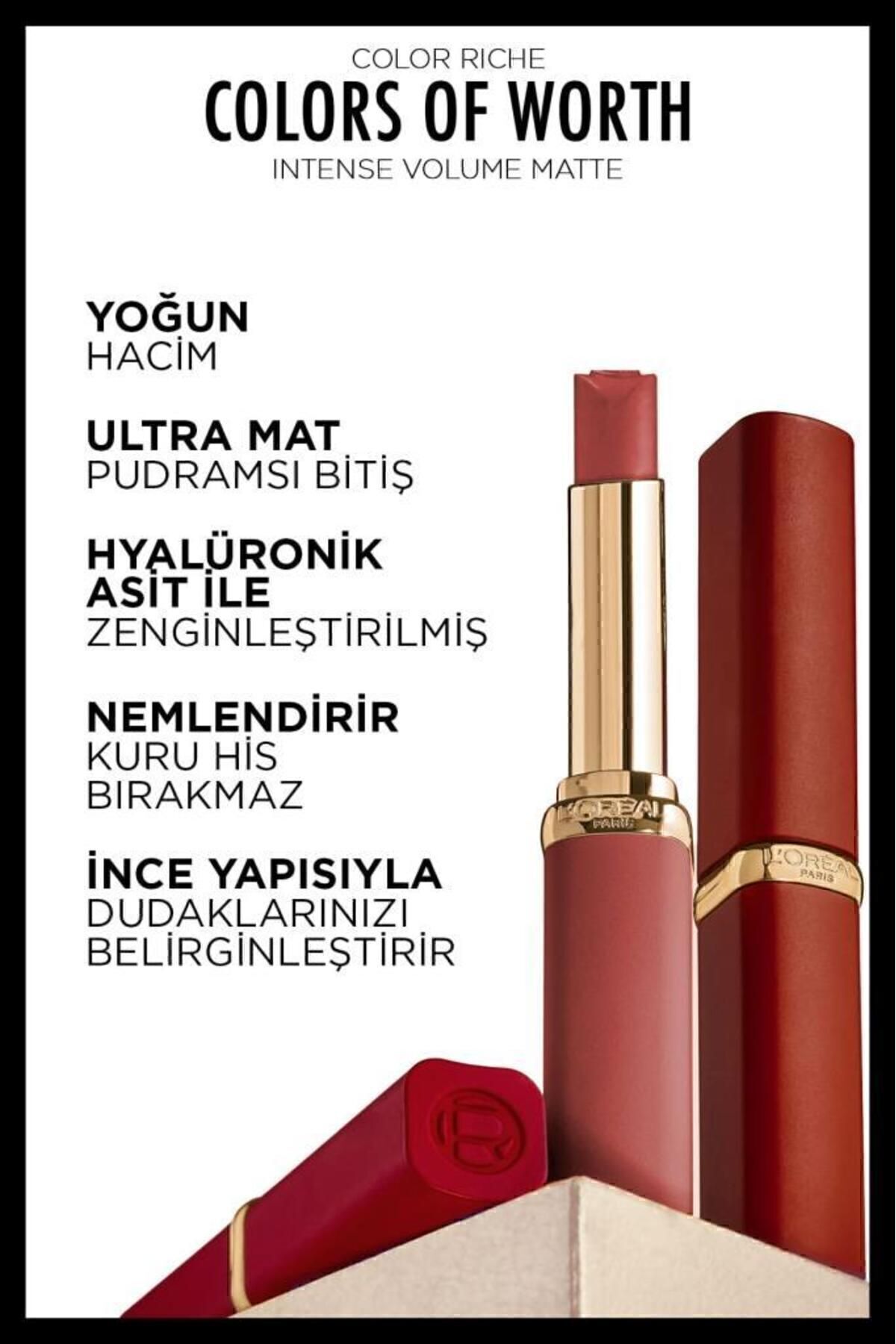 Color Riche Colors Of Worth Intense Volume Matte Ruj - 100 Pink Worth It