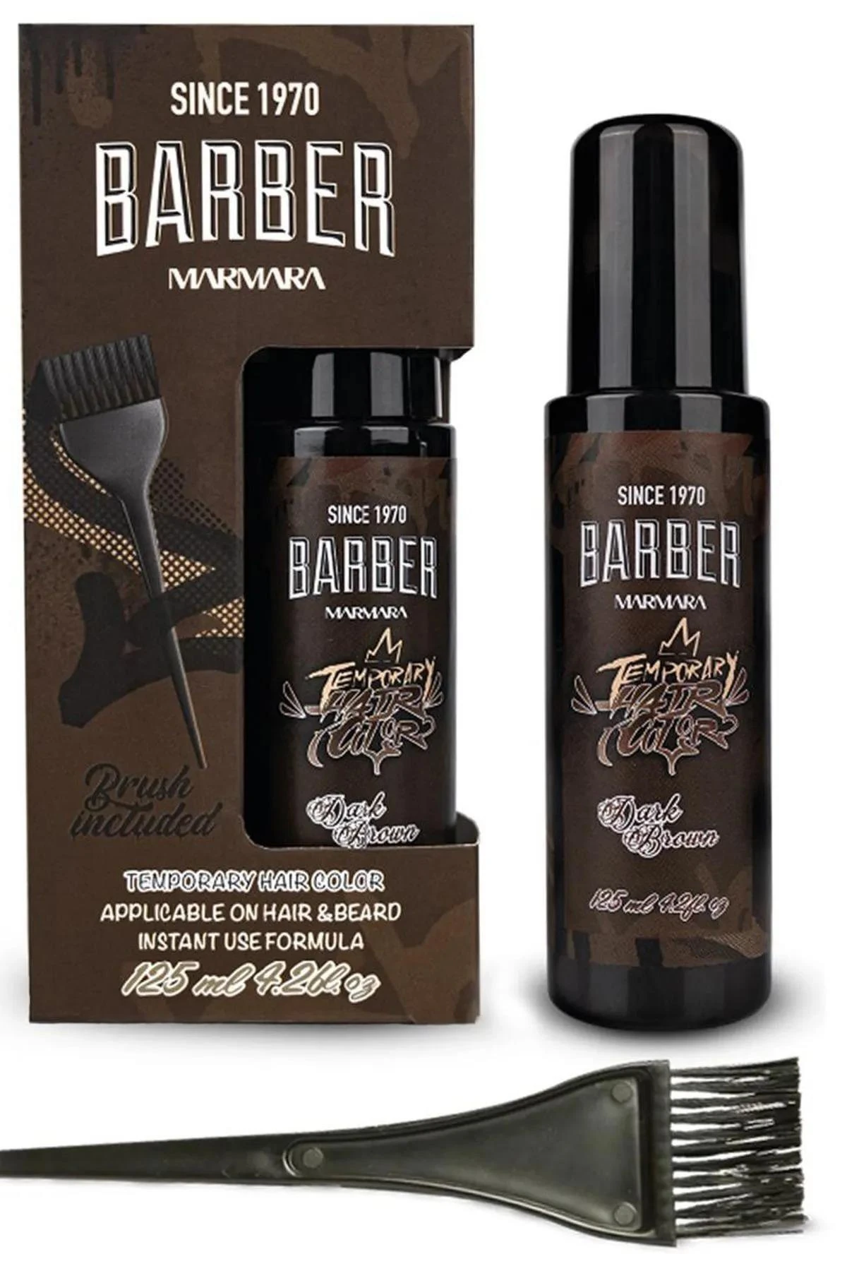 Marmara Barber Geçici Saç Boyası 125 Ml Koyu Kahvarengi