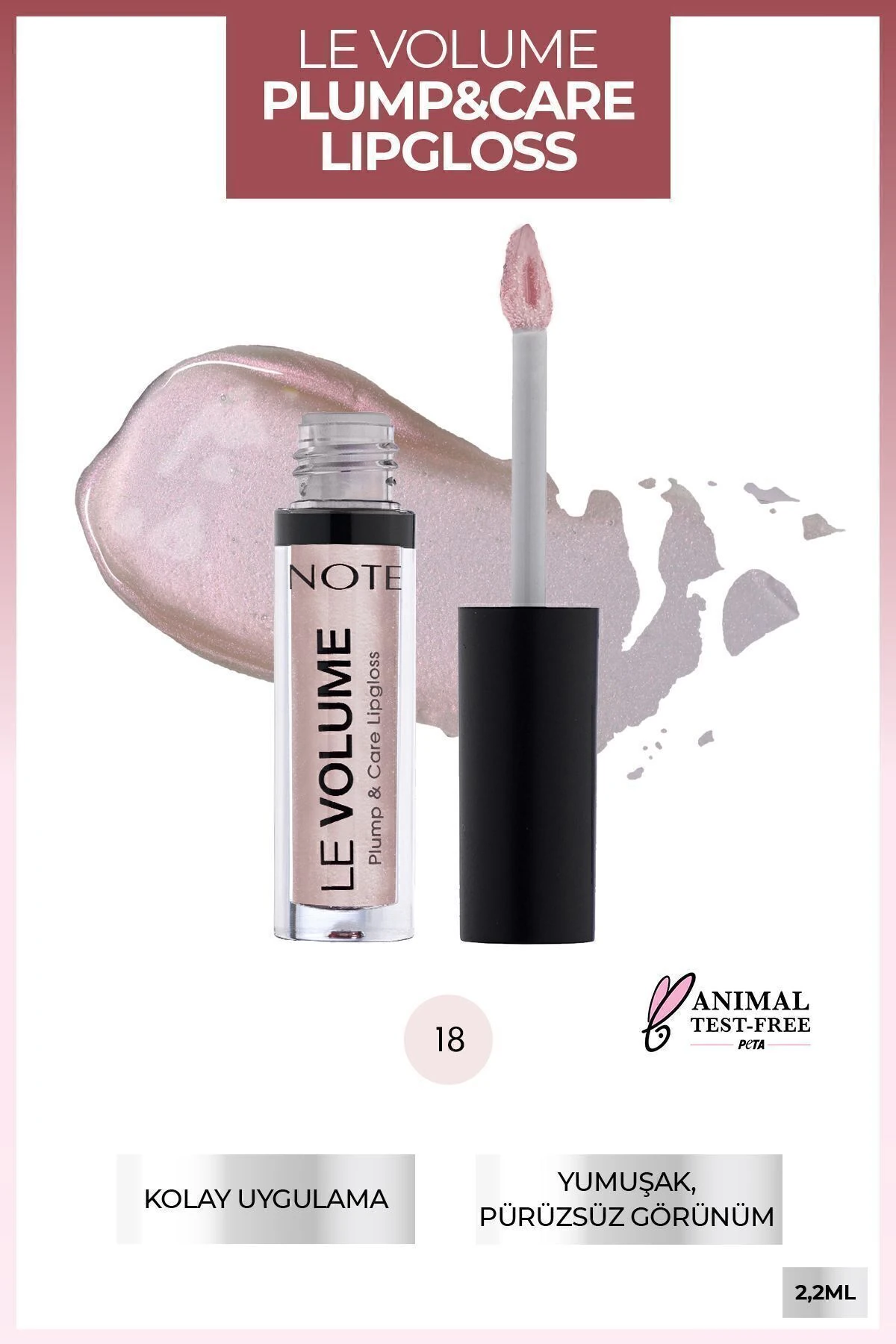 Le Volume Plump & Care Lipgloss Nemlendirici Dudak Parlatıcısı - 18 Only You - Pembe