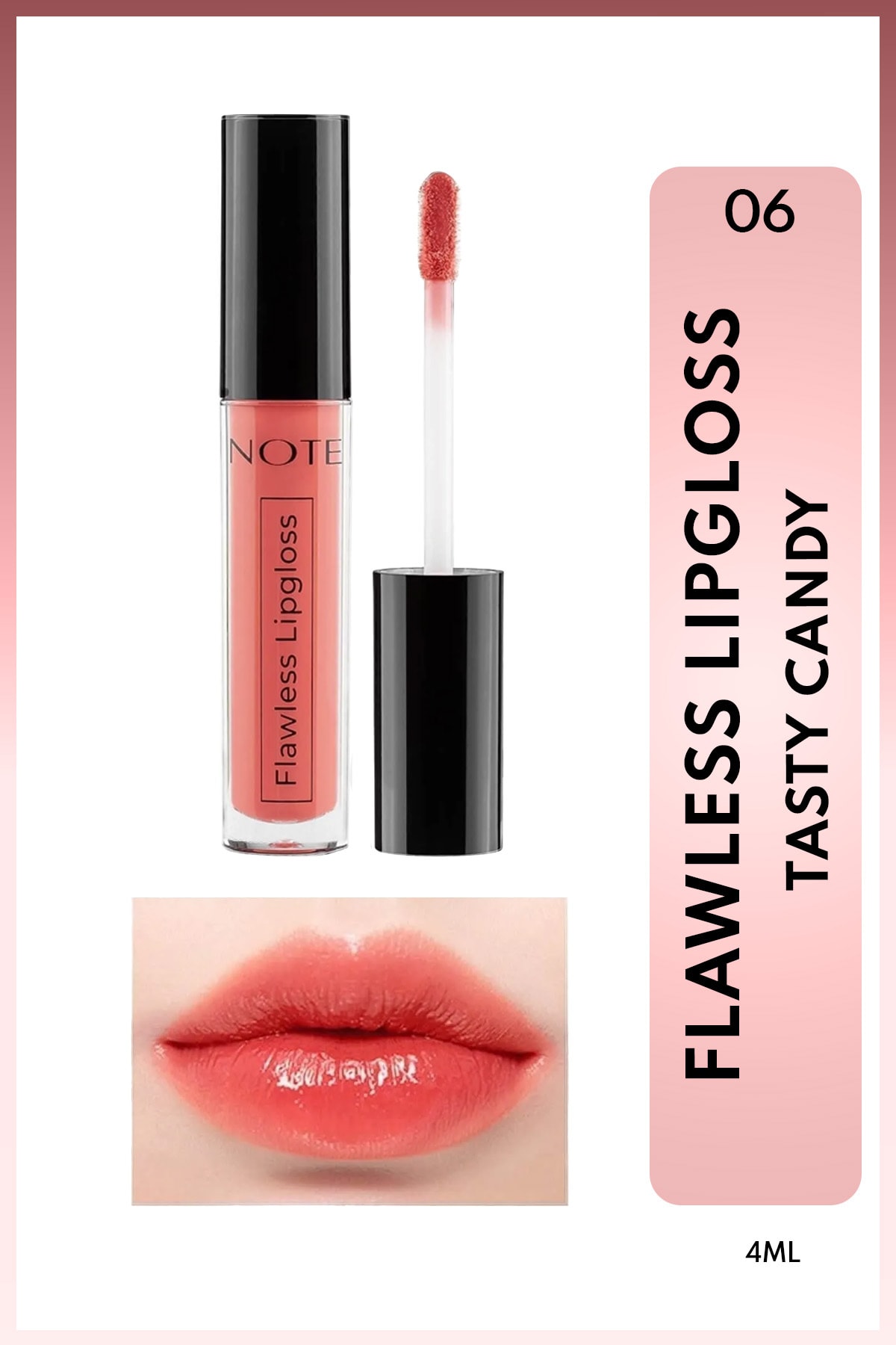 Flawless Lipgloss Nemlendirici Dudak Parlatıcısı - 06 Tasty Candy - Pembe
