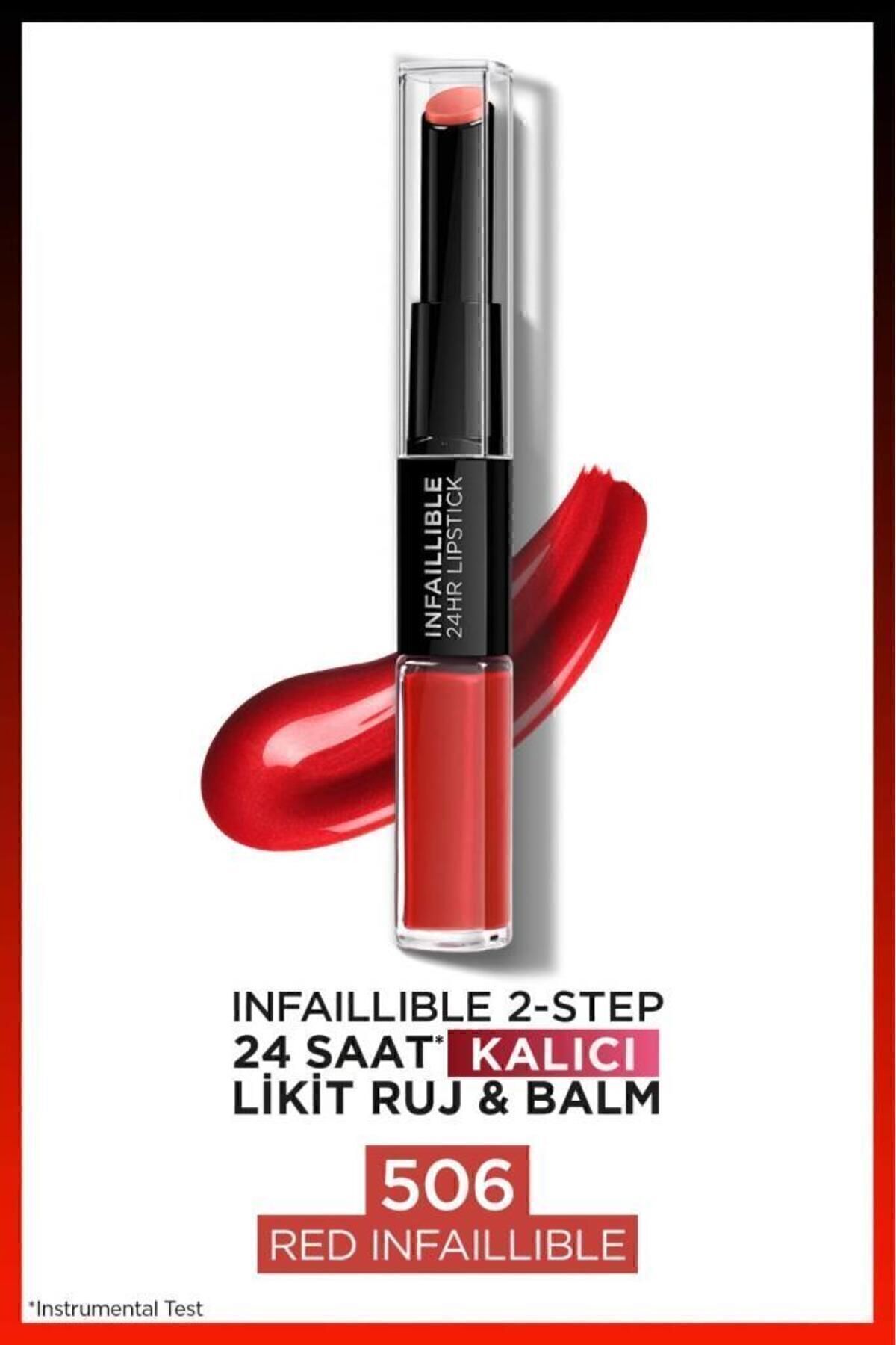Infaillible 2-Step 24 Saat Kalıcı Likit Ruj & Balm - 506 Red Infaillible