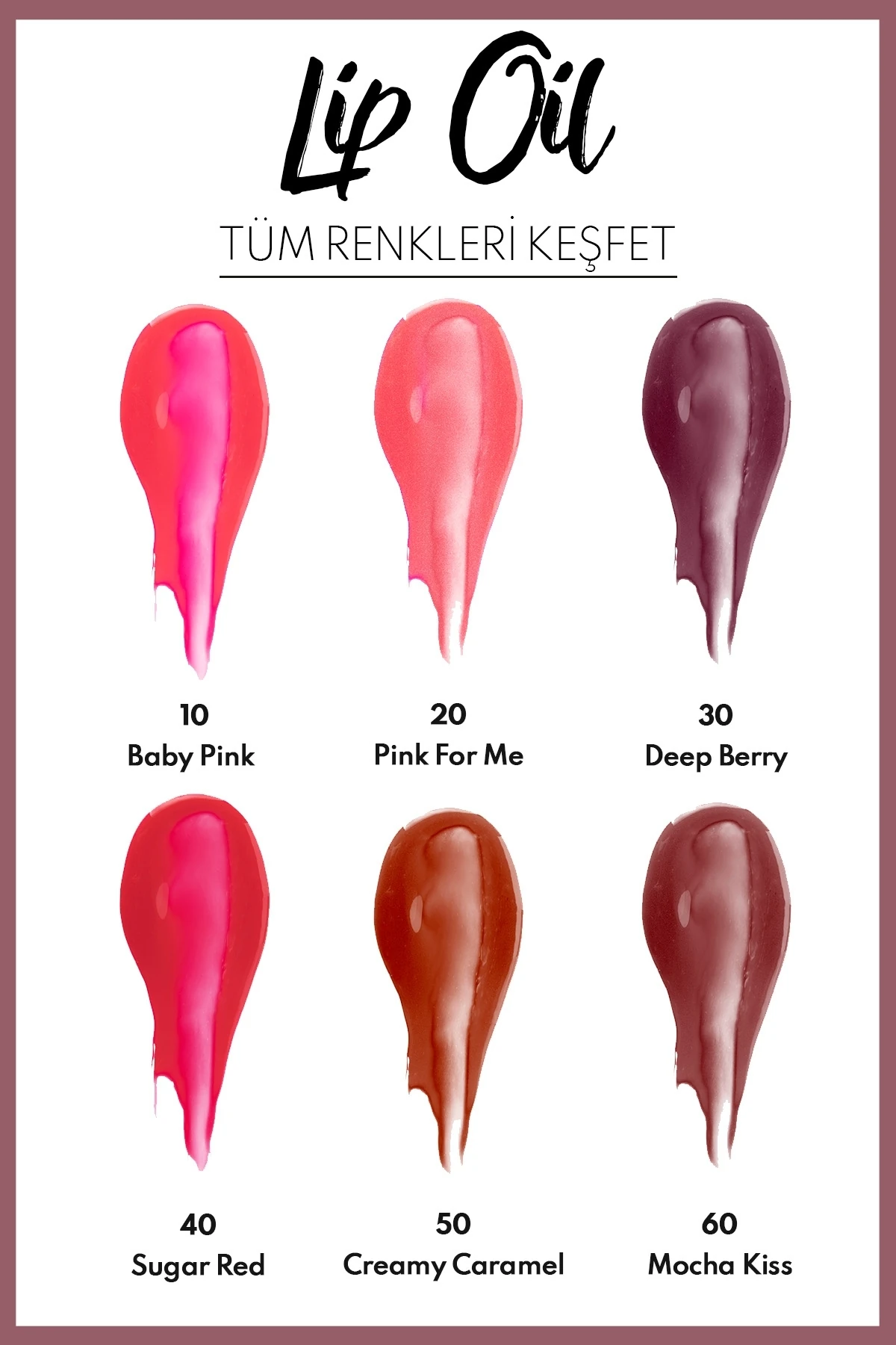 Lip Oil Nemlendirici Ve Parlatıcı Dudak Bakım Yağı - 30 Deep Berry - Mor