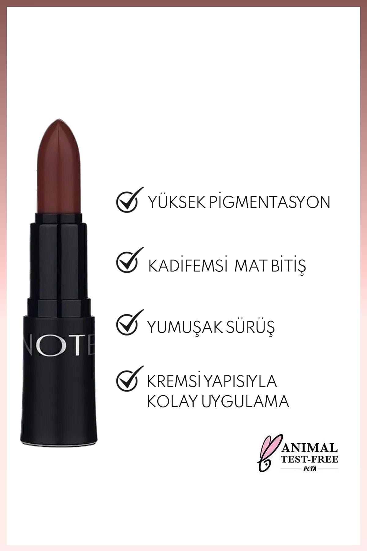 Mattemoist Lipstick Mat Bitişli Ruj 316 Coco Toffee - Kahverengi
