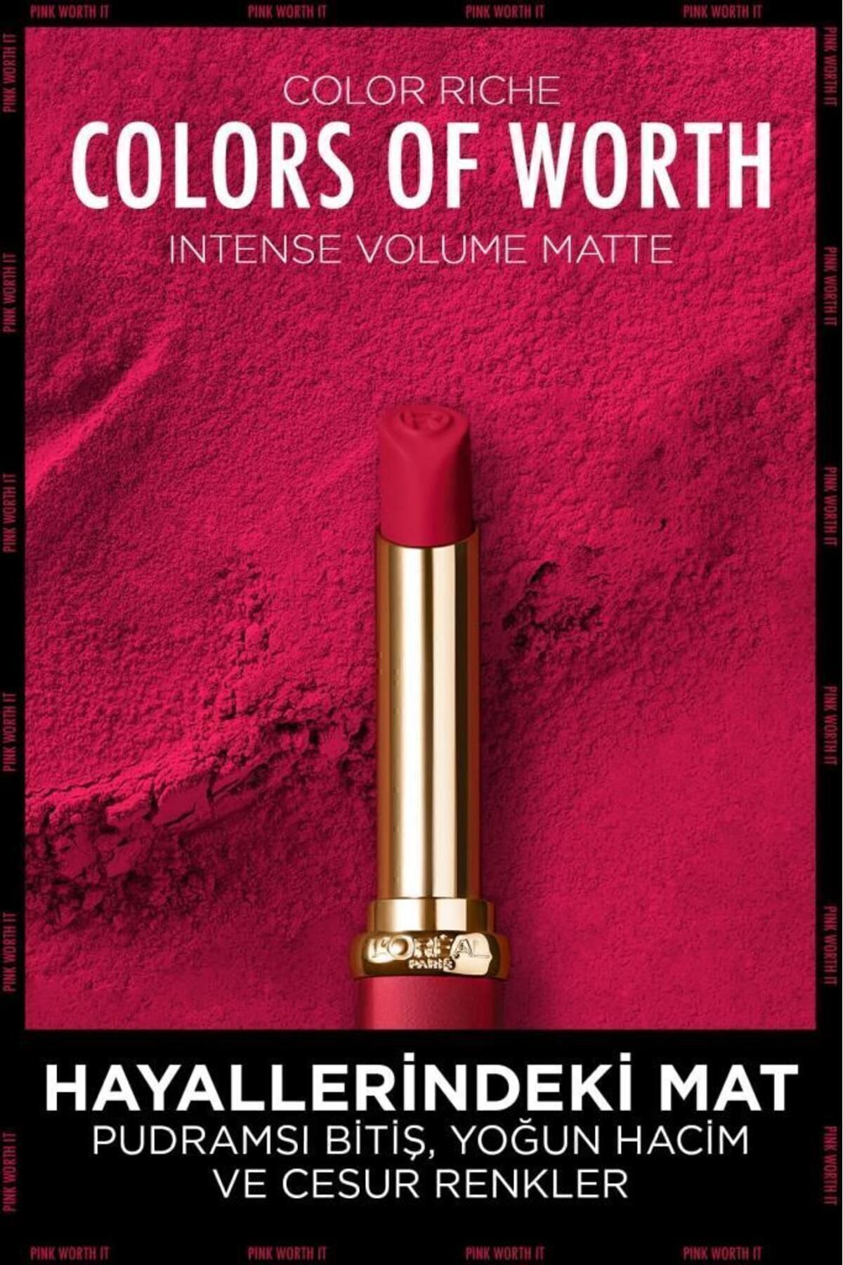 Color Riche Colors Of Worth Intense Volume Matte Ruj - 100 Pink Worth It