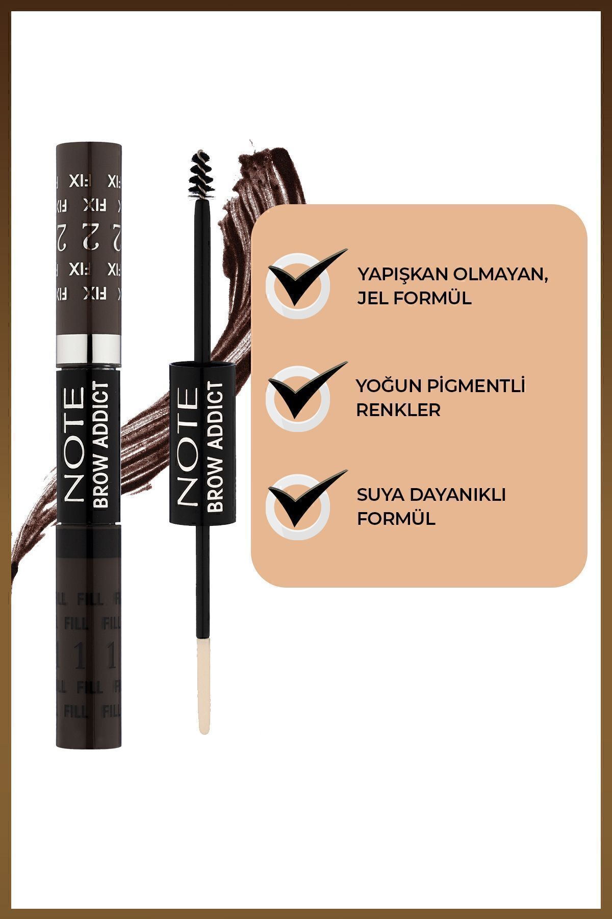 Brow Addict Fix&Fill Kaş Farı Ve Maskarası 2'Si 1 Arada - 04 Grey Brown