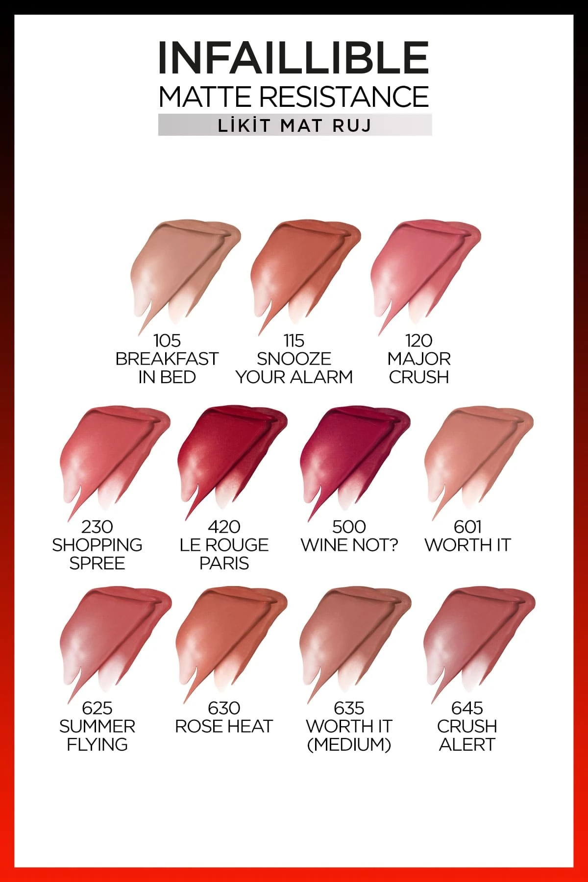 Infaillible Matte Resistance Likit Mat Ruj - 230 Shopping Spree