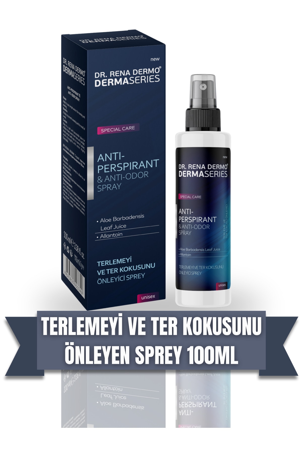 Dr. Rena Dermo Anti-Perspirant Sprey Terlemeyi Ve Ter Kokusunu Önleyici Sprey 100 Ml