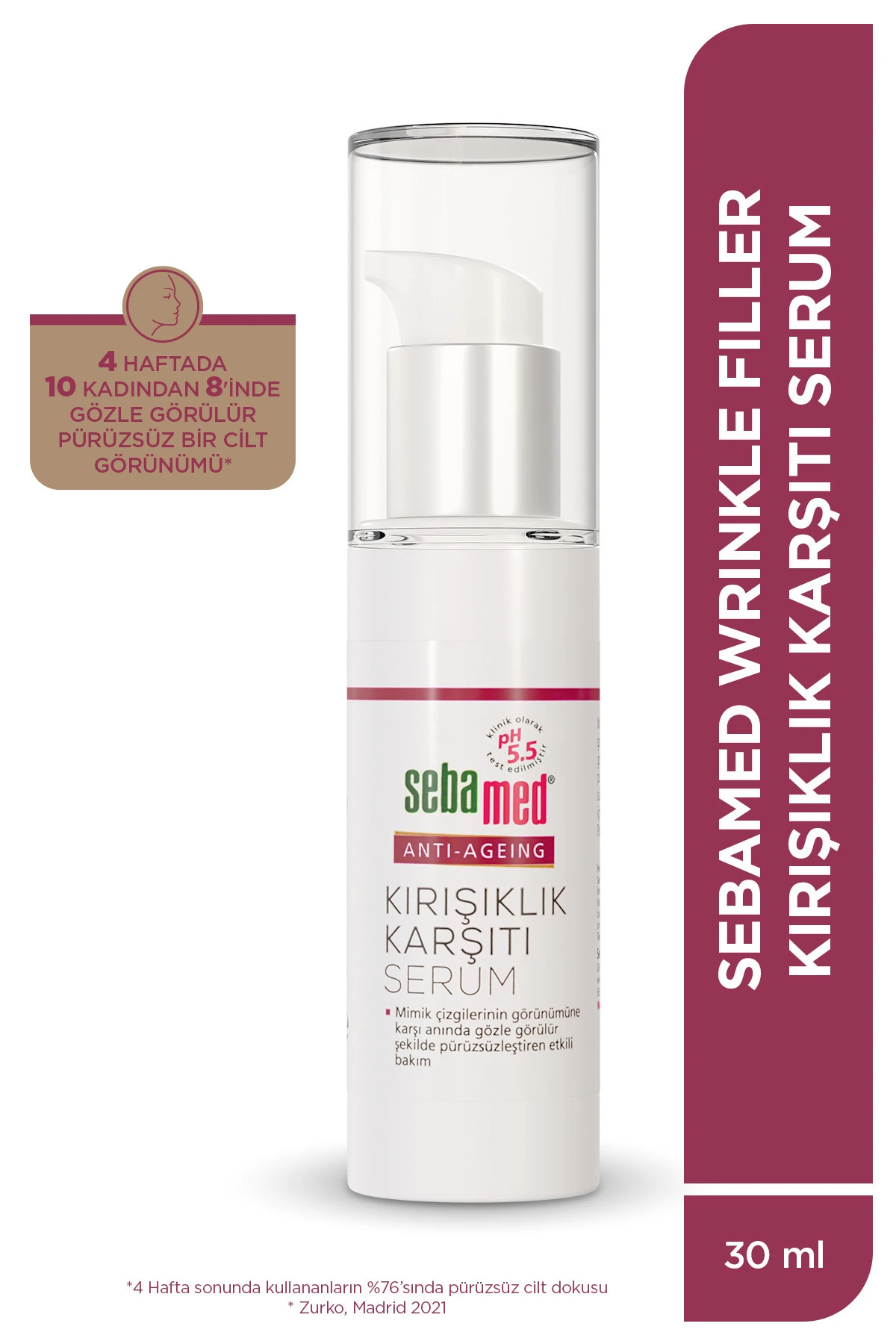 Anti-Ageing Üçlü Hyaluron Kompleksi Kırışıklık Ve Yaşlanma Karşıtı Lifting Serum 30 Ml