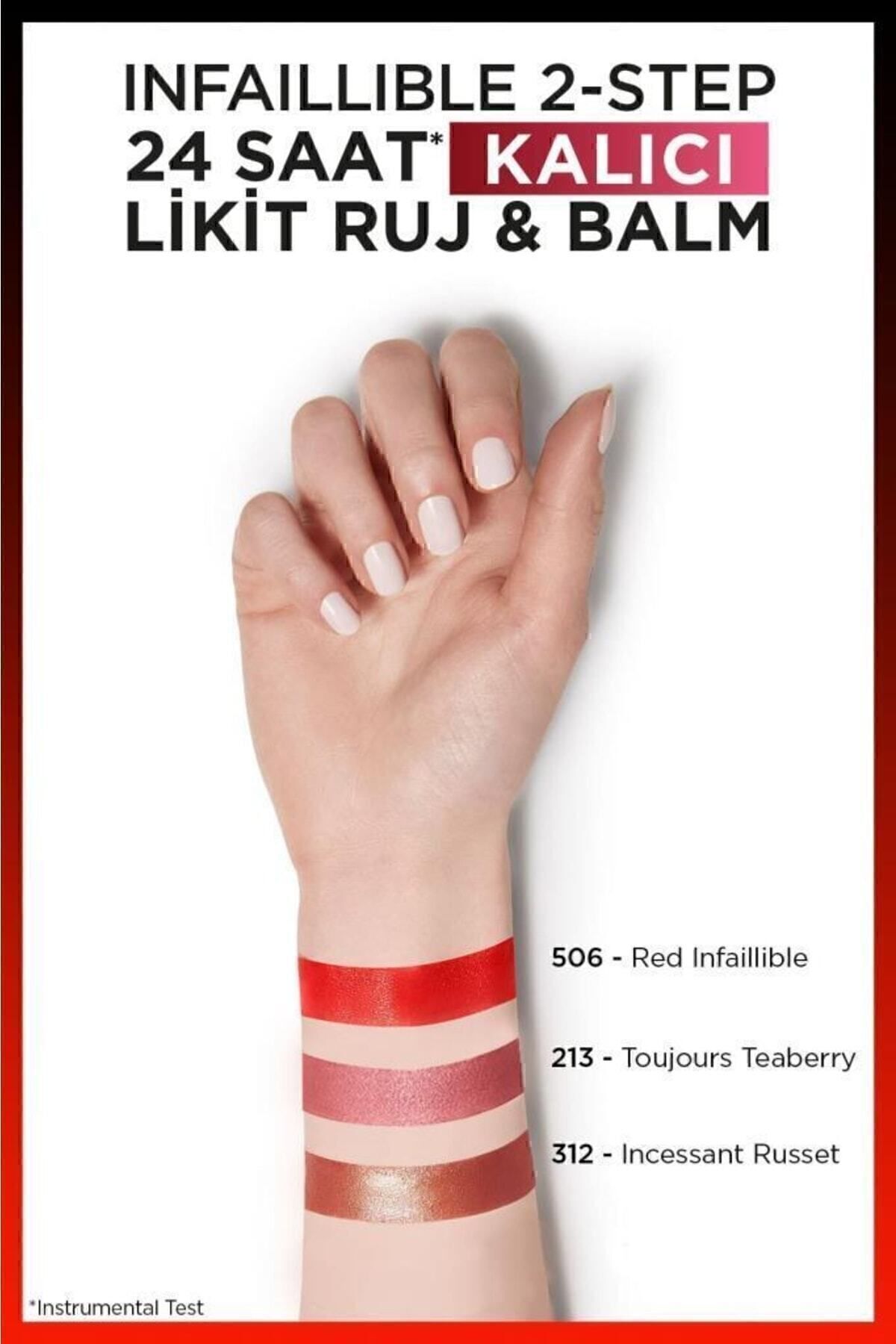 Infaillible 2-Step 24 Saat Kalıcı Likit Ruj & Balm - 213 Toujours Teaberry