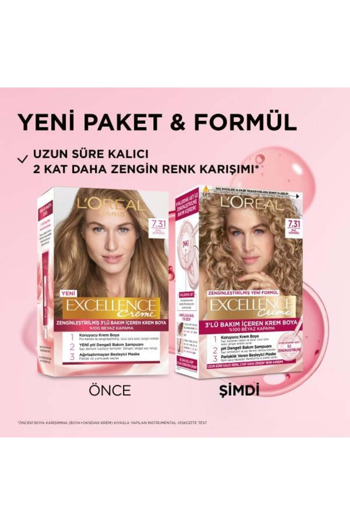 L'Oréal Paris Excellence Creme 7.31 Bal Köpüğü Saç Boyası