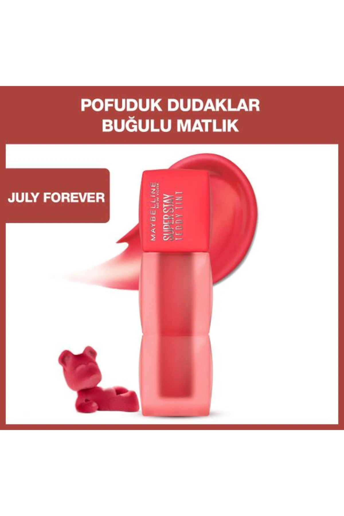 Maybelline Super Stay Teddy Tint Uzun Süre Kalıcı Likit Mat Tint 35 July Forever