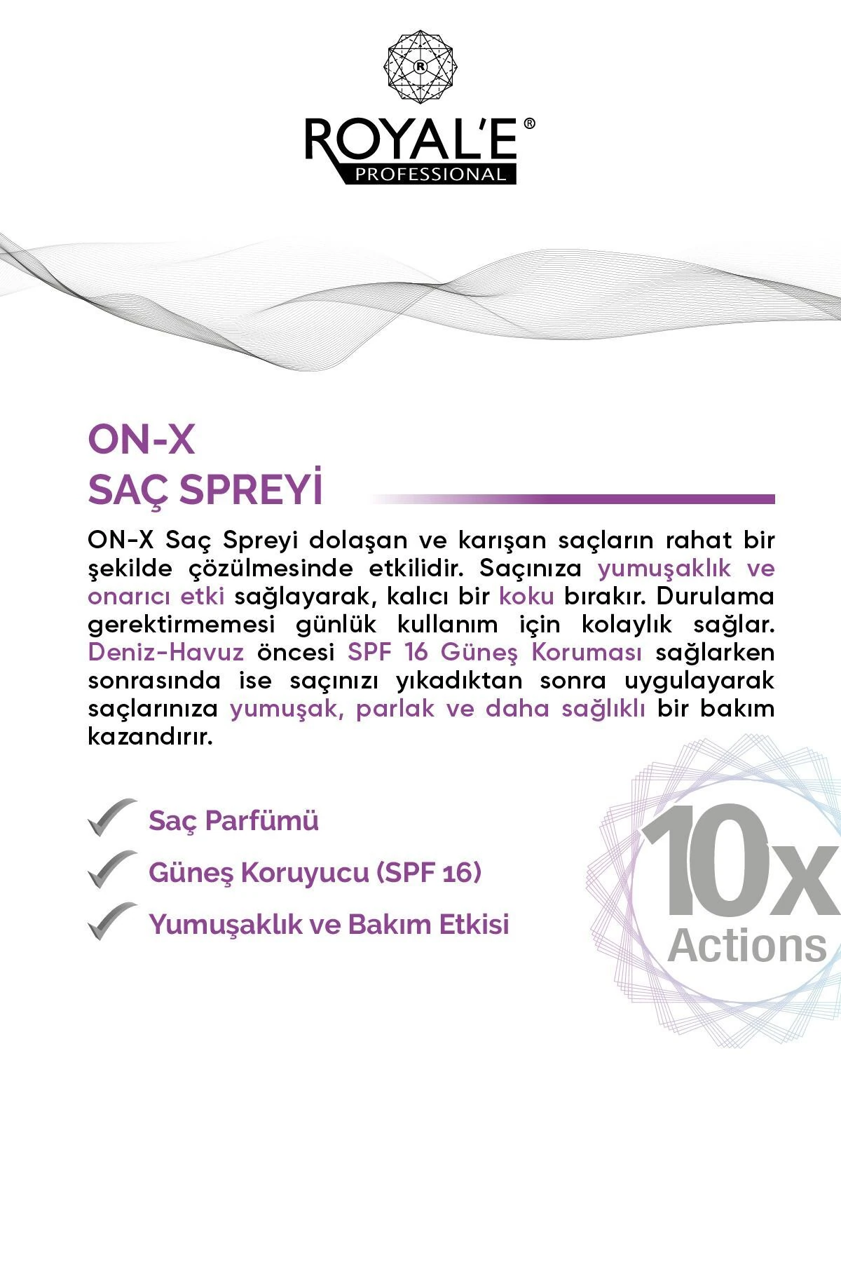 On-X Saç Bakım Spreyi - Hair Care Spray 250Ml