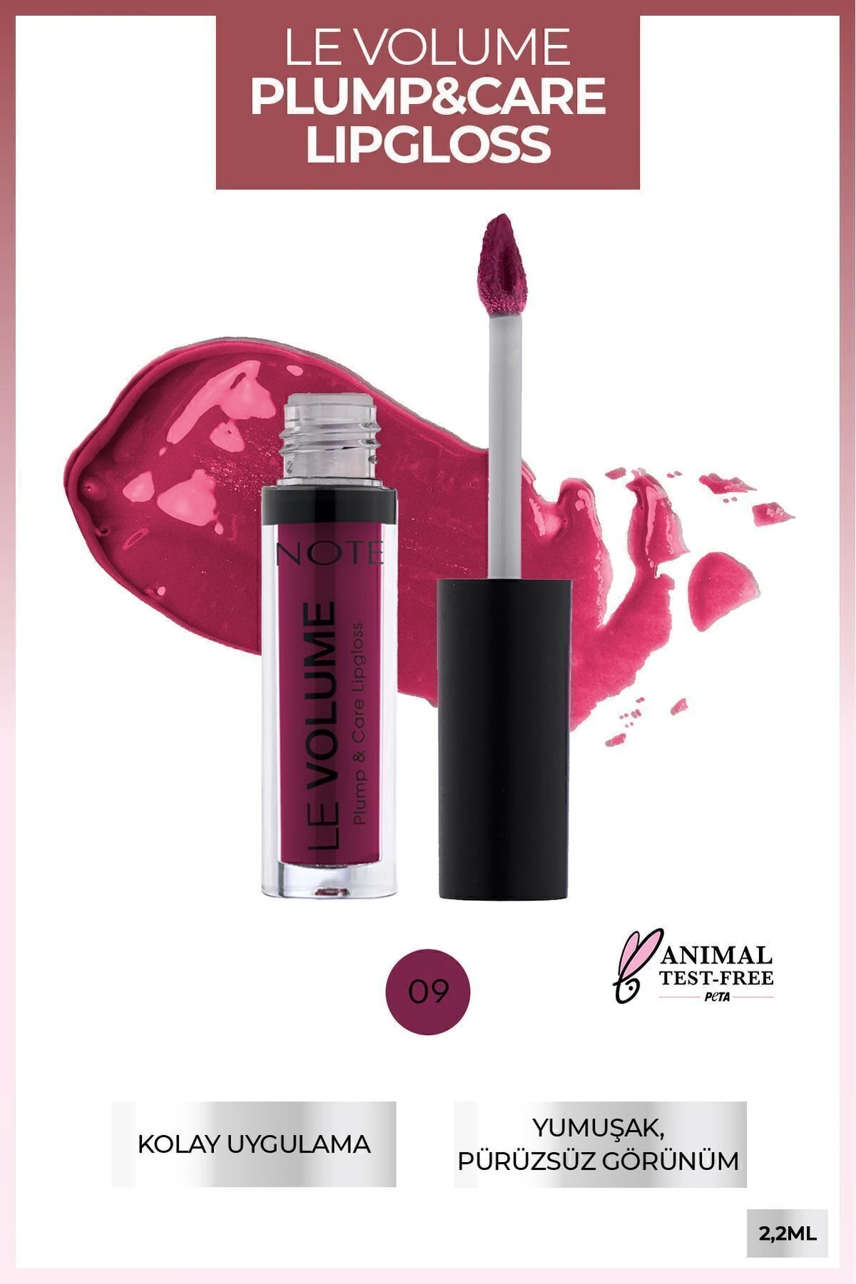 Le Volume Plump & Care Lipgloss Nemlendirici Dudak Parlatıcısı - 09 Love Whisper - Mor