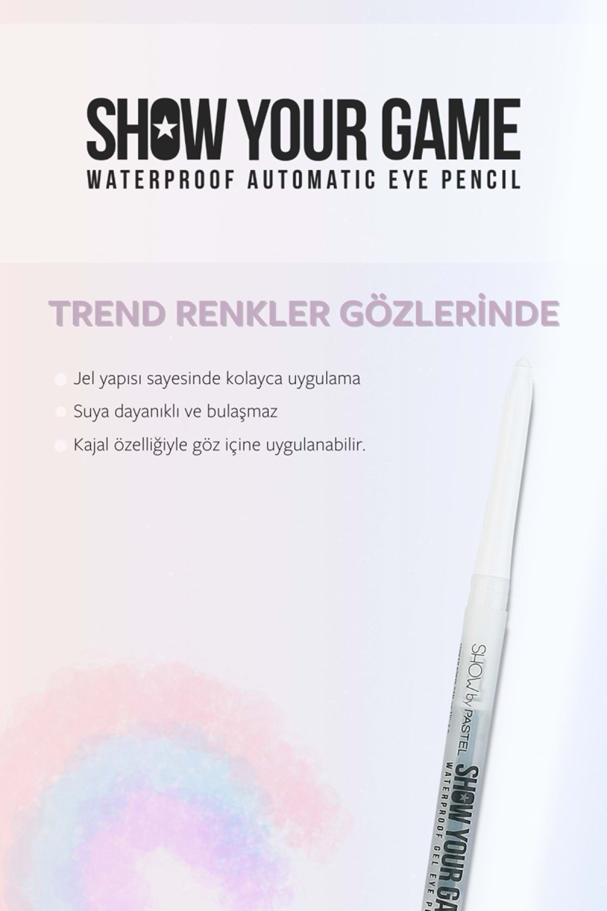 Show By Pastel Show Your Game Waterproof Gel Eye Pencil - Suya Dayanıklı Jel Göz Kalemi 405
