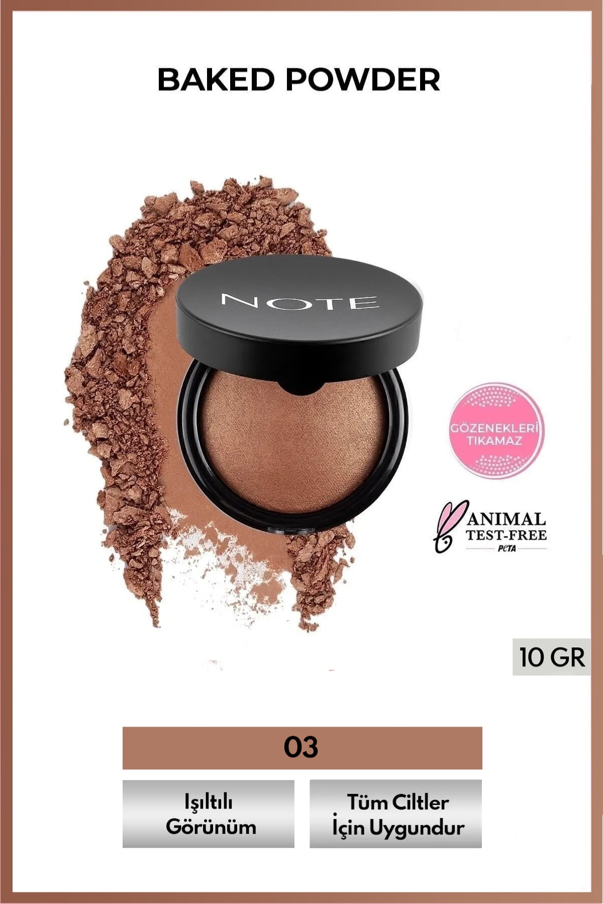 Baked Powder Işıltılı Bitişli Fırınlanmış Toz Pudra - 03 Caramel Cake