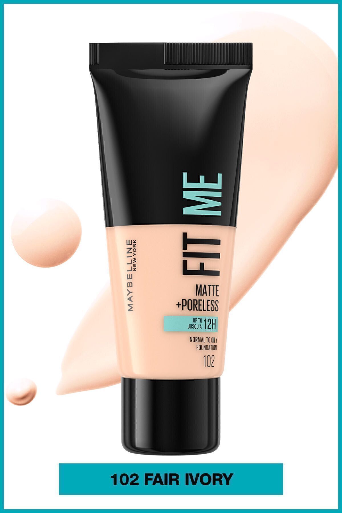 Fit Me Matte+Poreless Fondöten - 102 Fair Ivory