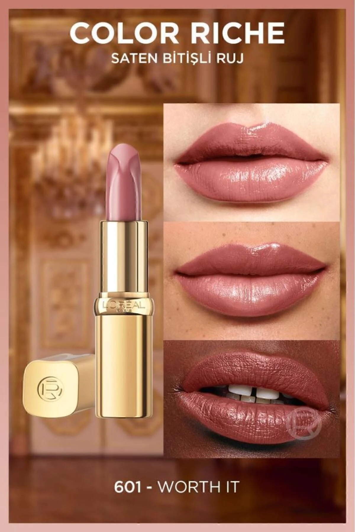Color Riche Intense Pigment Satin Finish Lipstick - 601 Worth It Demba1642