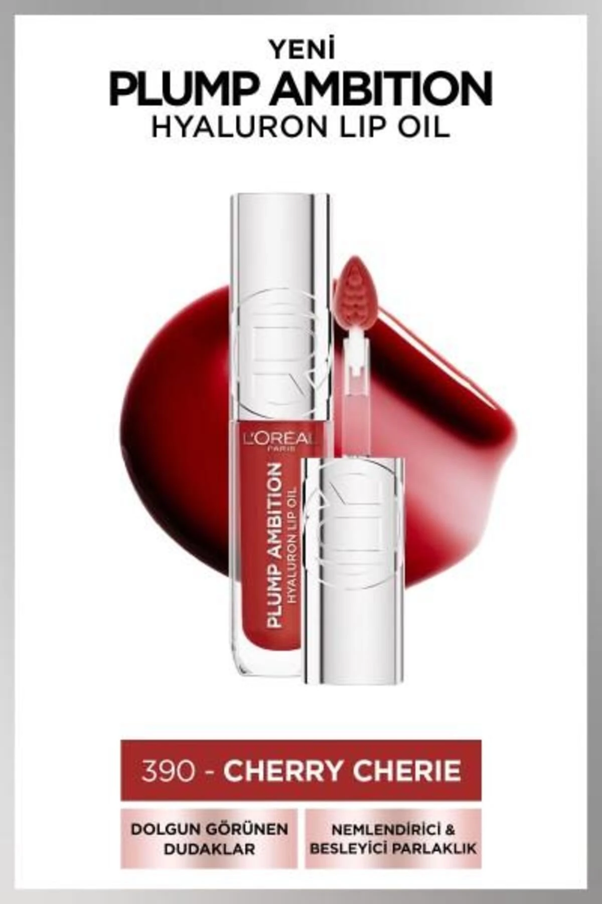 L'Oréal Paris Plump Ambition Hyaluron Lip Oil Besleyici Ve Nemlendirici Dudak Parlatıcısı - 390 Cher