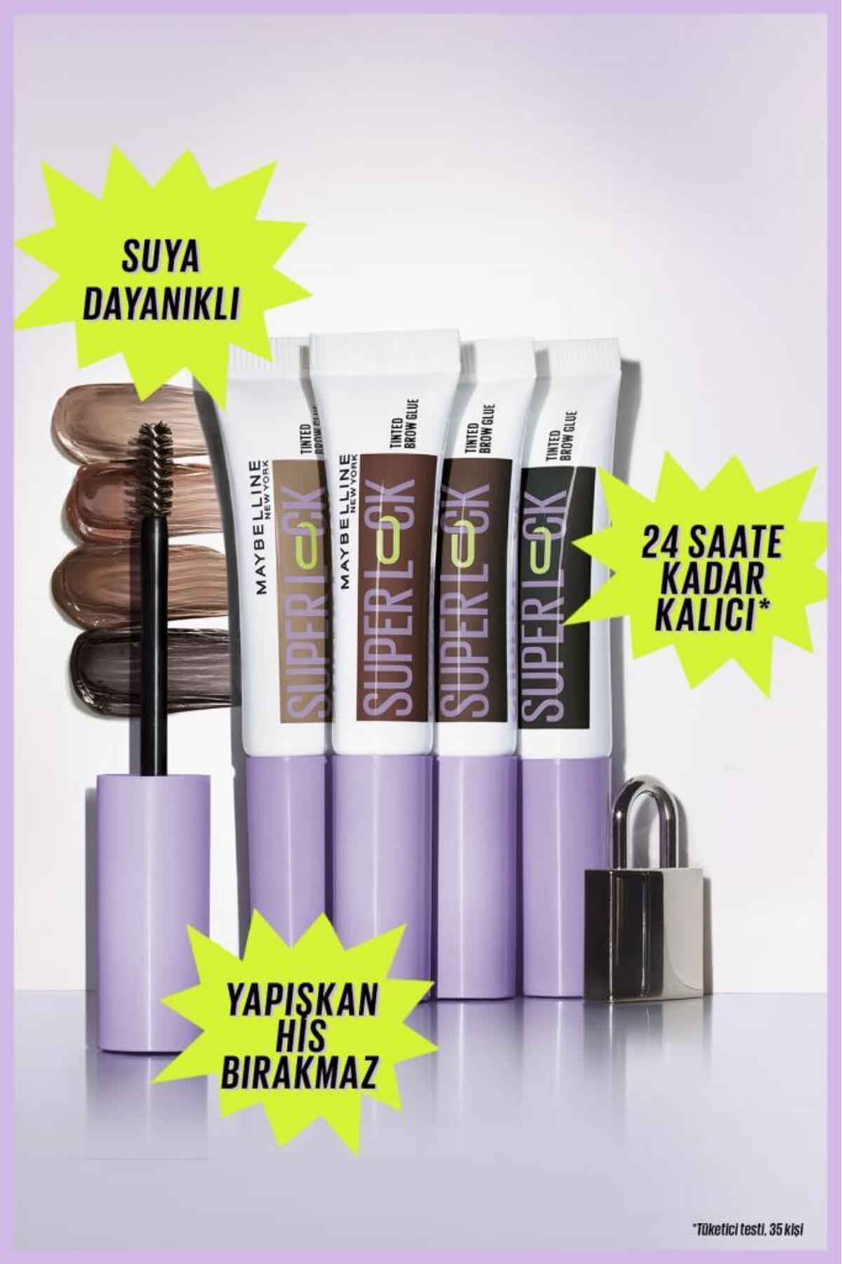 Super Lock Brow Glue Kaş Sabitleyici Maskara - Koyu Kahverengi