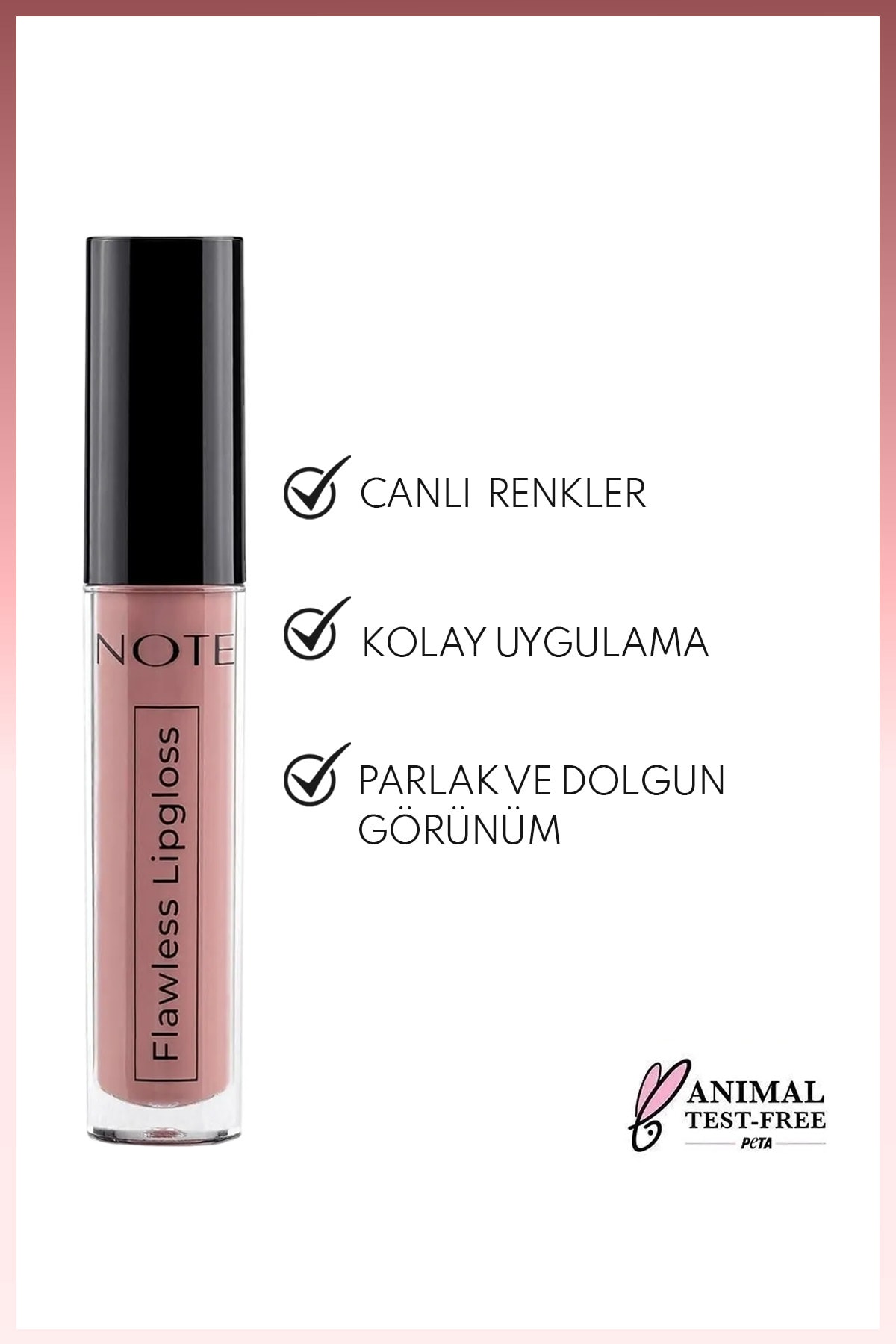 Flawless Lipgloss Nemlendirici Dudak Parlatıcısı - 03 Dried Rose - Pembe