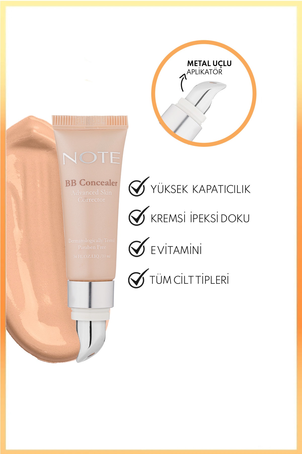 Bb Concealer Spf 15 Yoğun Kapatıcı Metal Başlıklı Göz Altı Kapatıcısı - 03 Orta Koyu