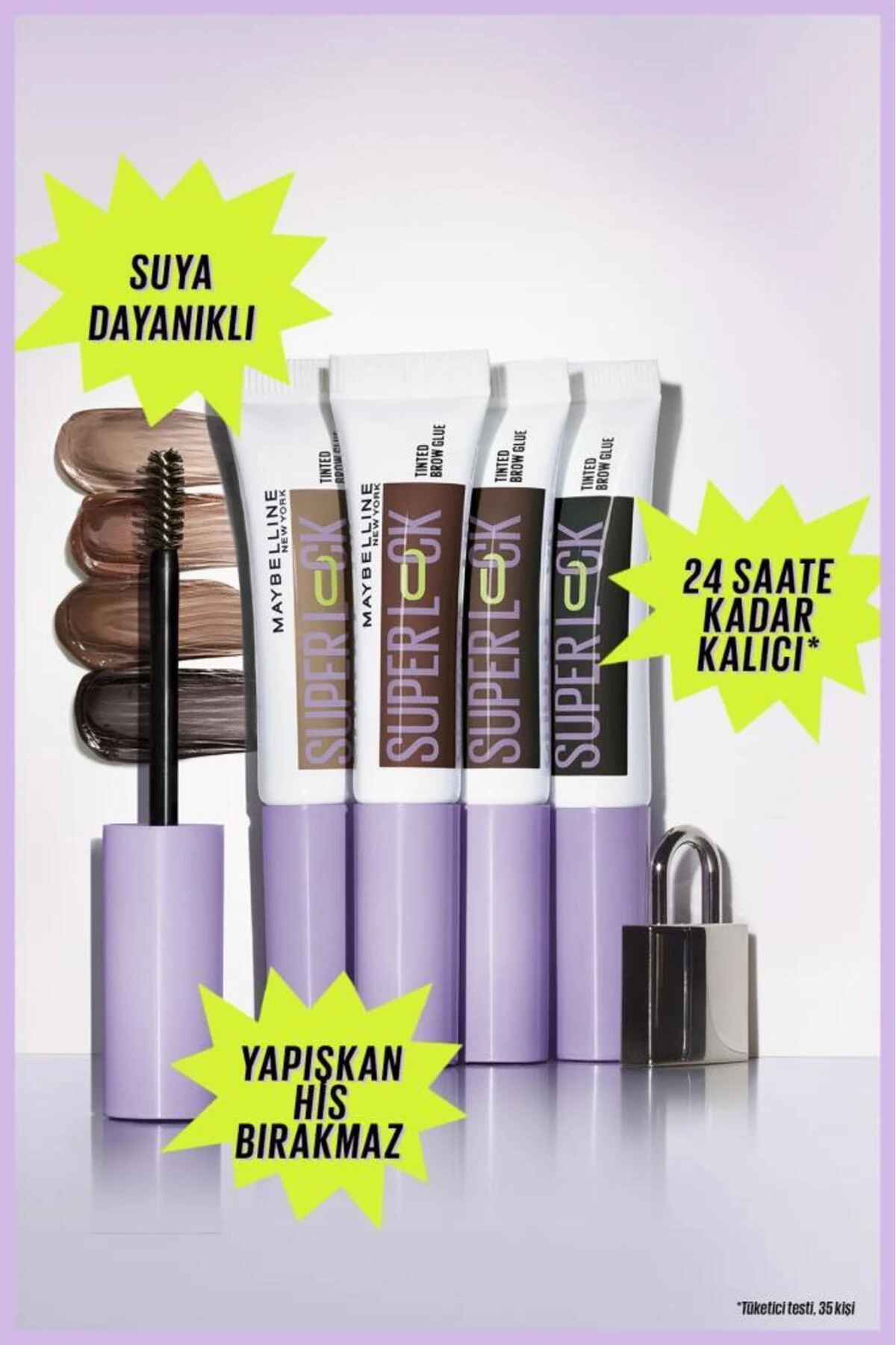 Super Lock Brow Glue Kaş Sabitleyici Maskara - Taupe