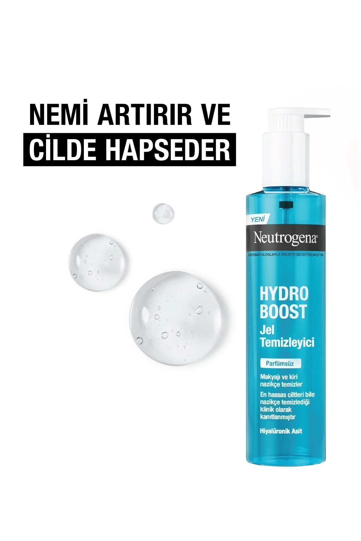 Hydro Boost Water Jel Yüz Temizleyici Parfümsüz 200Ml