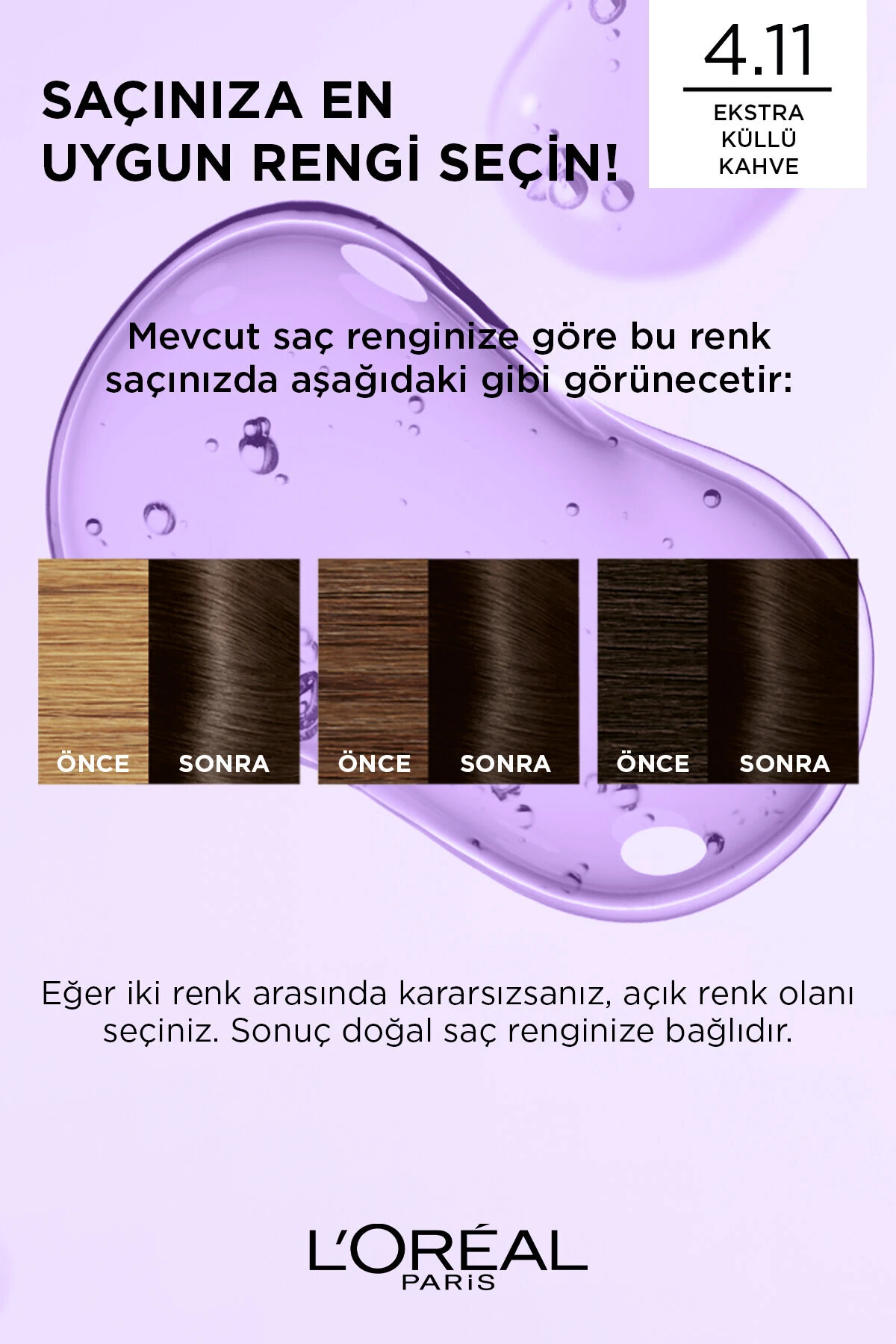 Excellence Cool Creme Saç Boyası – 4.11 Ekstra Küllü Kahve