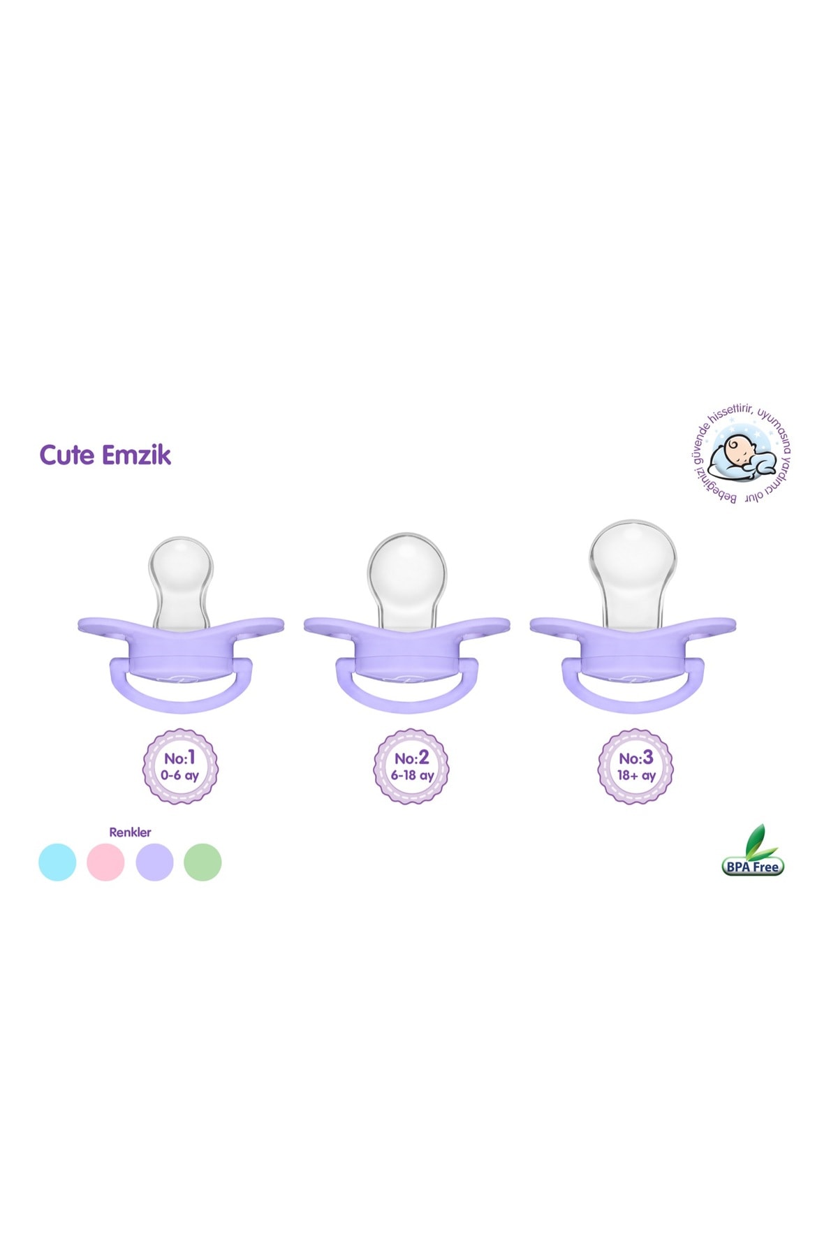 Cute Kelebek Model Damaklı Emzik No:1