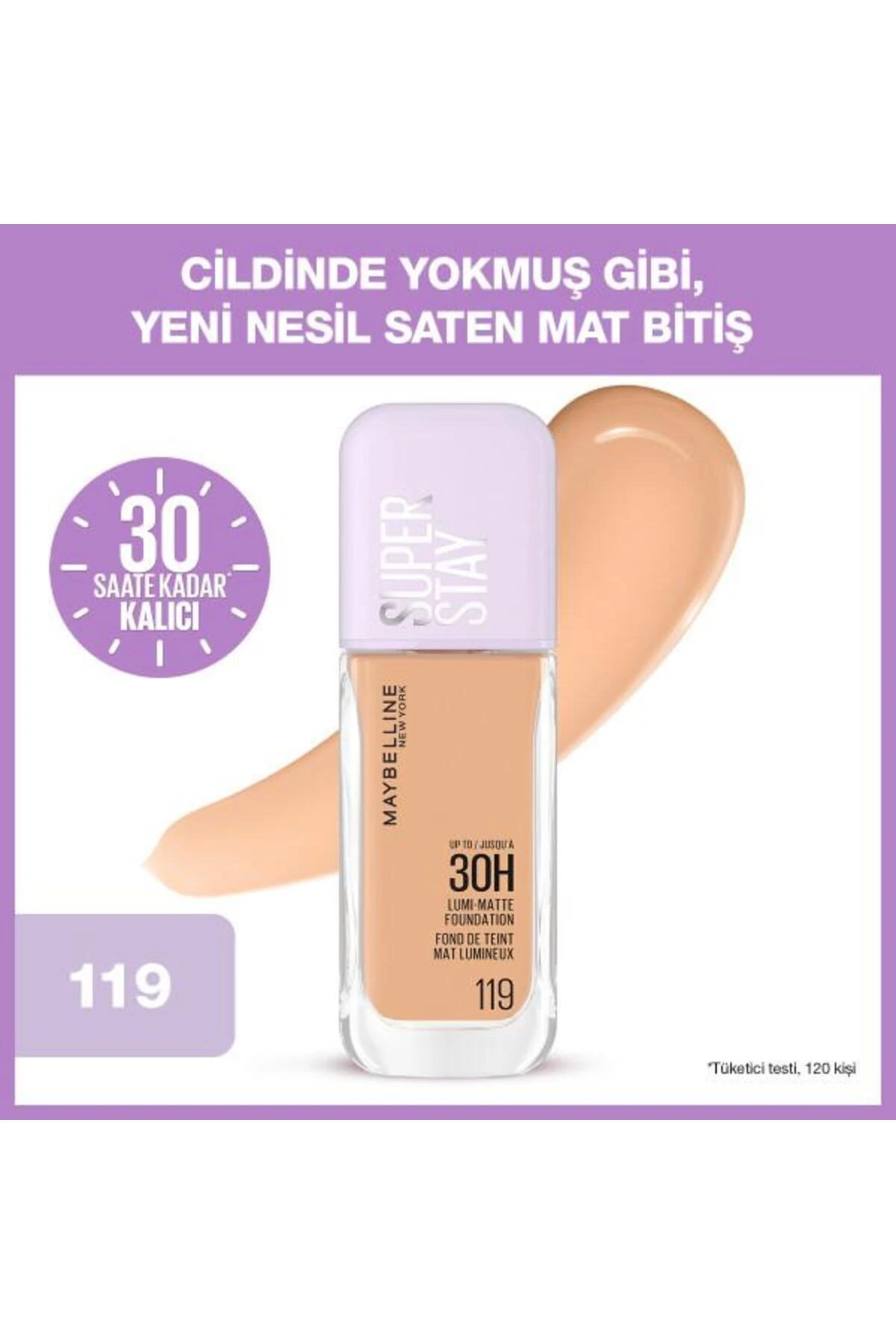 Super Stay Lumi Matte Fondöten - 119