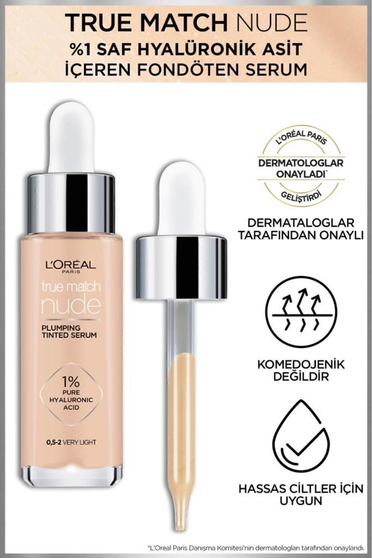 True Match Nude Serum Fondöten 0 5 2 Very Light