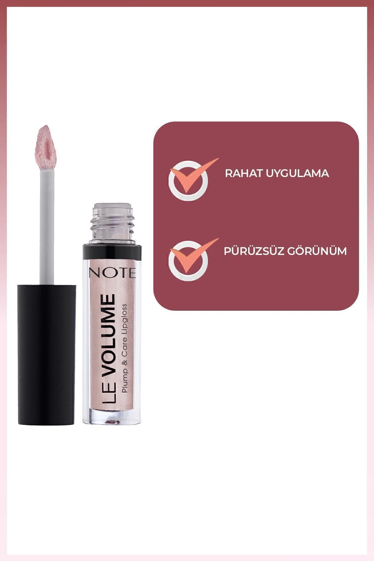 Le Volume Plump & Care Lipgloss Nemlendirici Dudak Parlatıcısı - 18 Only You - Pembe