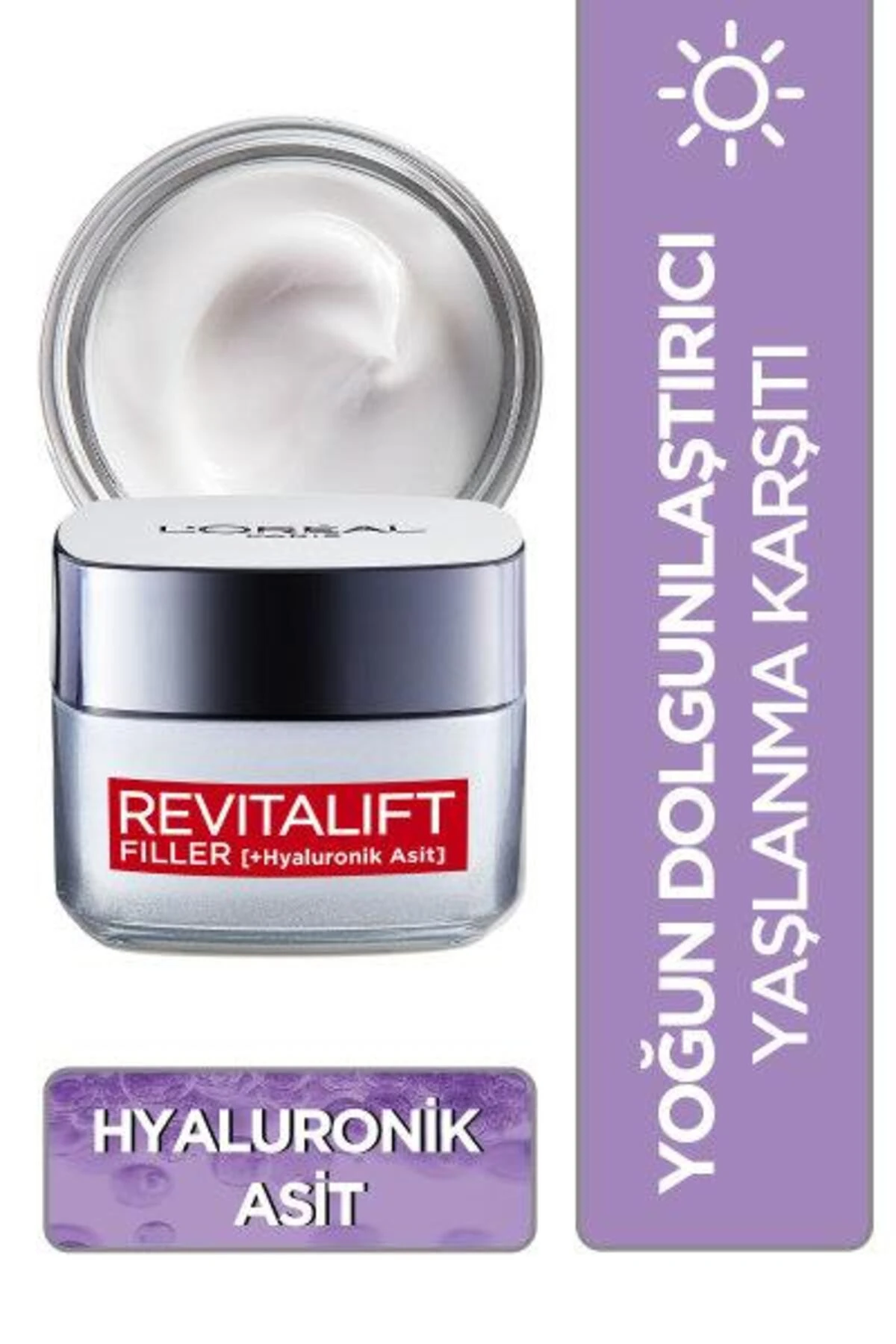L'Oréal Paris Revitalift Filler Yoğun Dolgunlaştırıcı Yaşlanma Karşıtı Gündüz Kremi 50Ml - Hyaluroni