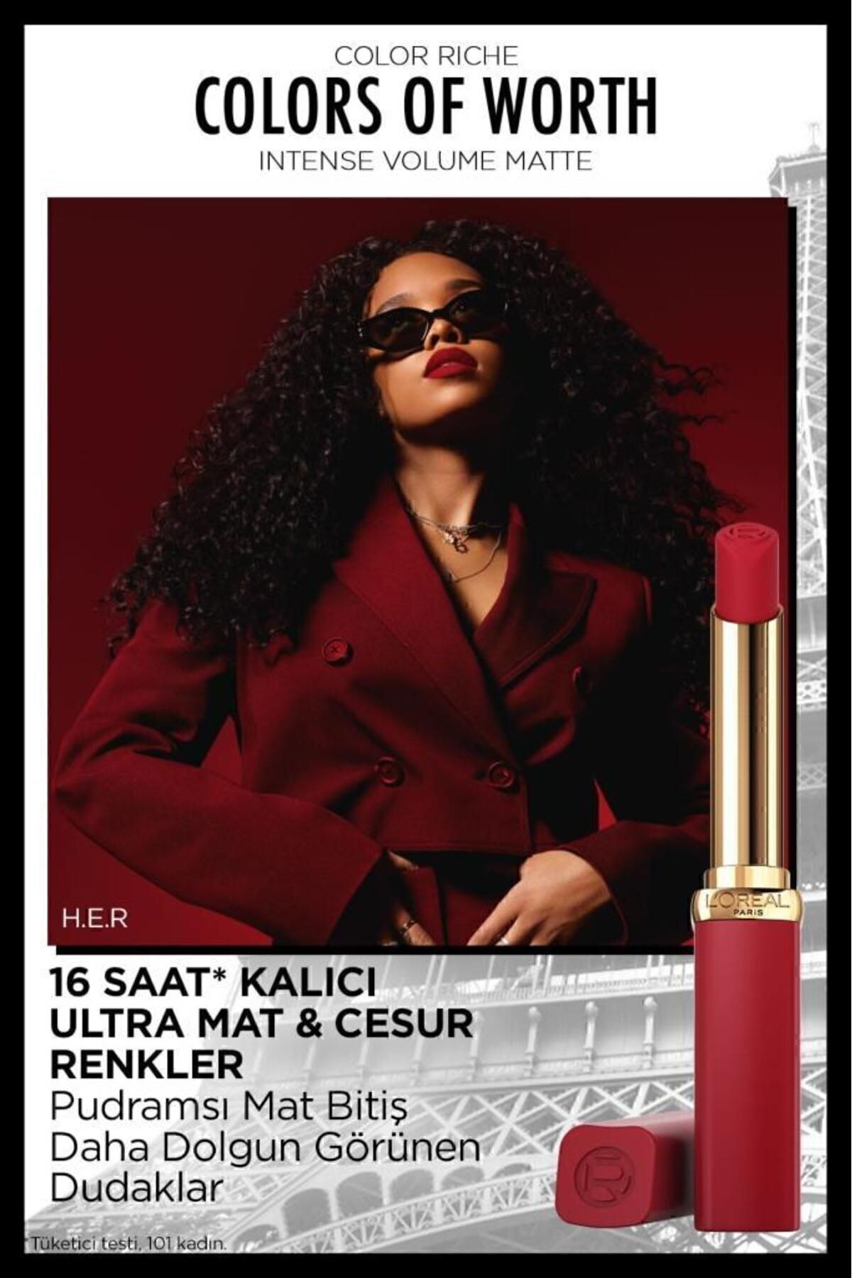 Color Riche Colors Of Worth Intense Volume Matte Ruj - 300 Rouge Confident