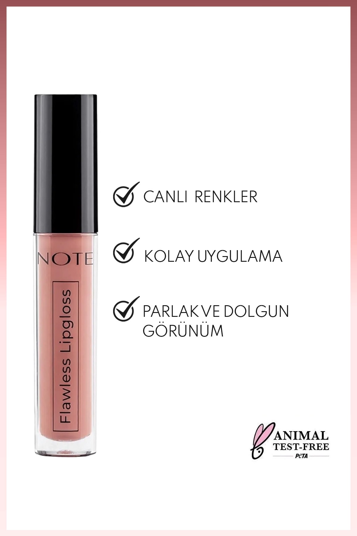 Flawless Lipgloss Nemlendirici Dudak Parlatıcısı - 01 Nude Touch - Nude