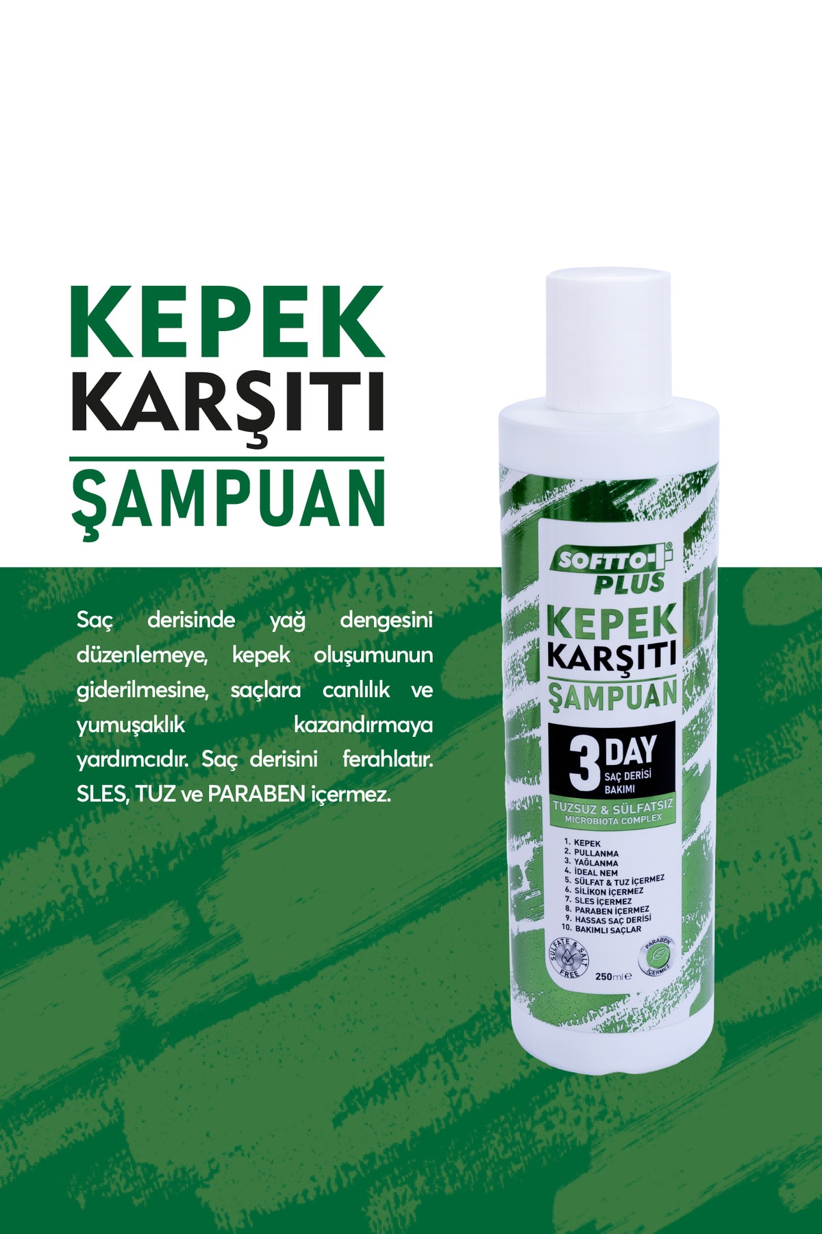 Tuzsuz & Sülfatsız Kepek Karşıtı Onarıcı Şampuanı 250 /Ml. Eczane100