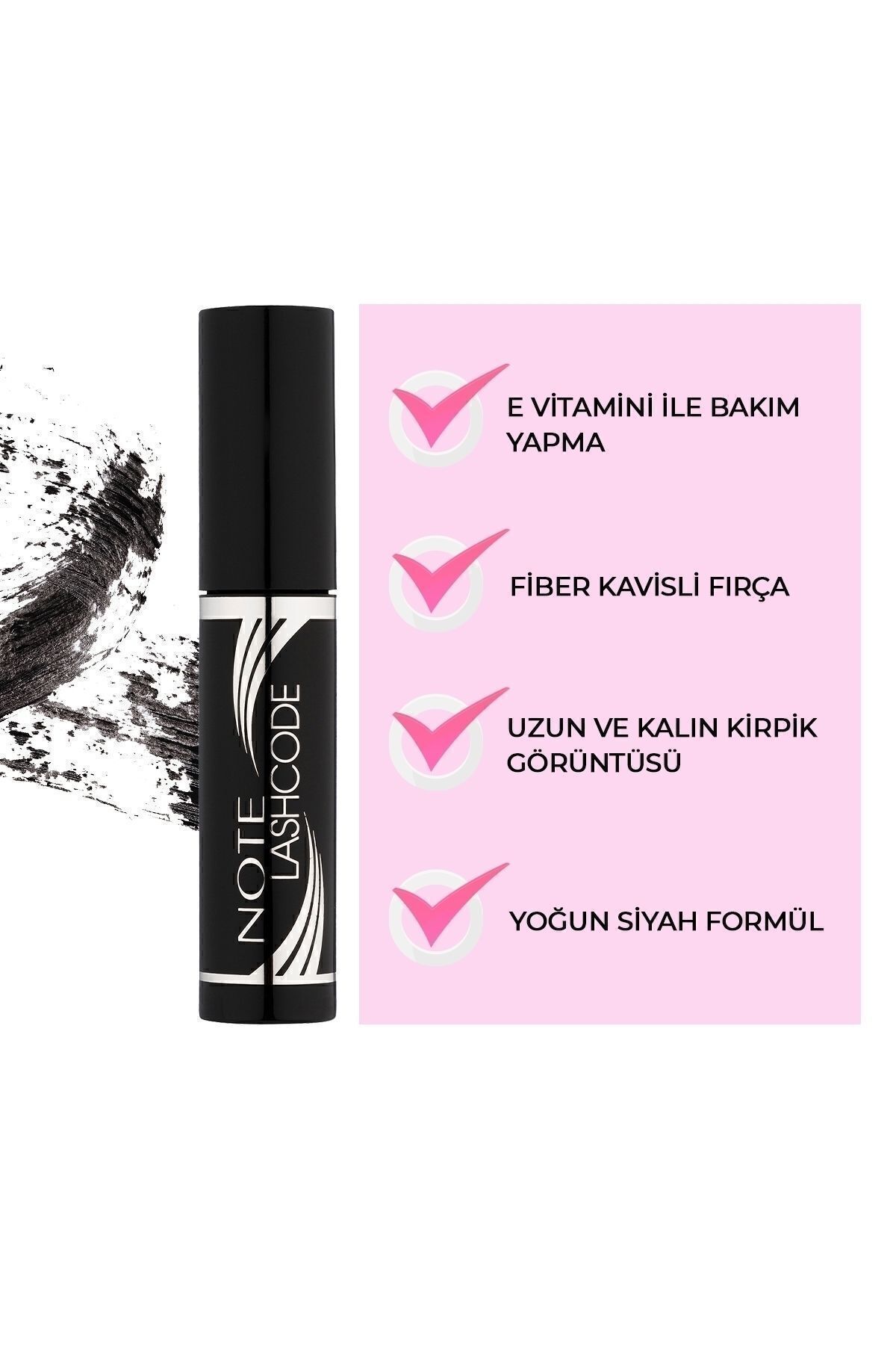 Lash Code Uzunluk Ve Kıvırma Etkili Maskara - Siyah