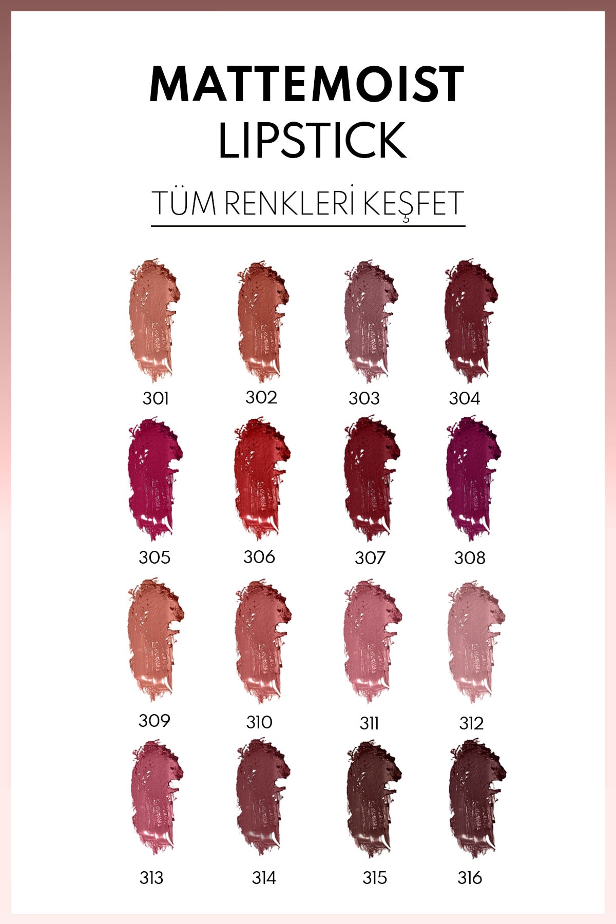 Mattemoist Lipstick Mat Bitişli Ruj 316 Coco Toffee - Kahverengi