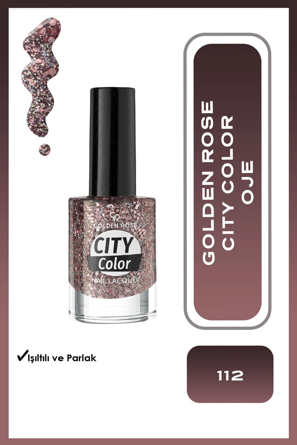 City Color Nail Lacquer Glitter 112 Işıltılı Oje 10,2 Ml