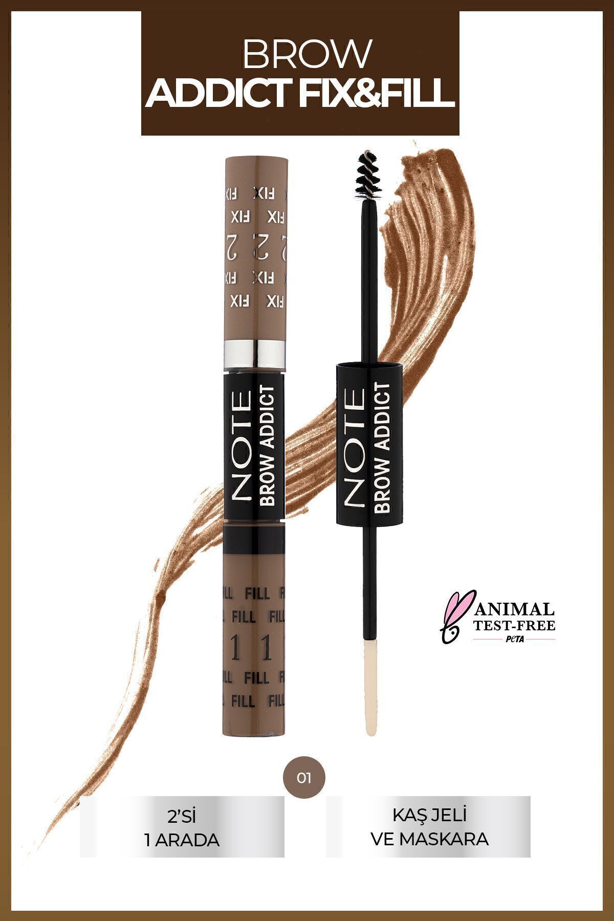 Brow Addict Fix&Fill Kaş Farı Ve Maskarası 2'Si 1 Arada - 01 Dark Blonde