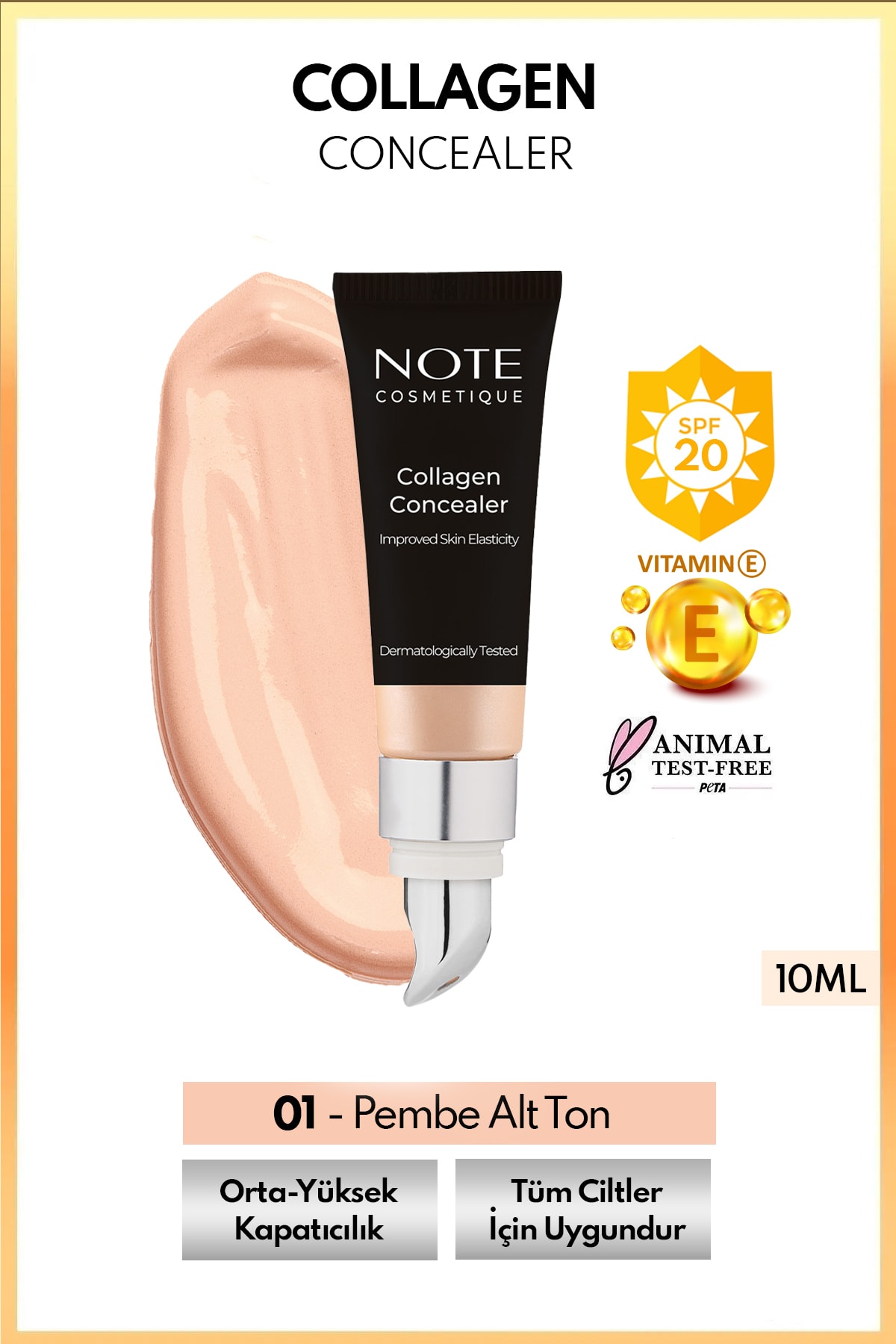 Collagen Concealer Spf 20 Kolajen Içerikli Göz Altı Kapatıcısı - 01 Açık