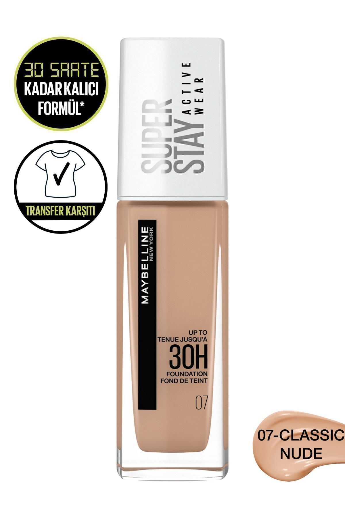 Super Stay Active Wear 30H Super Fondöten 07 Classic Nude