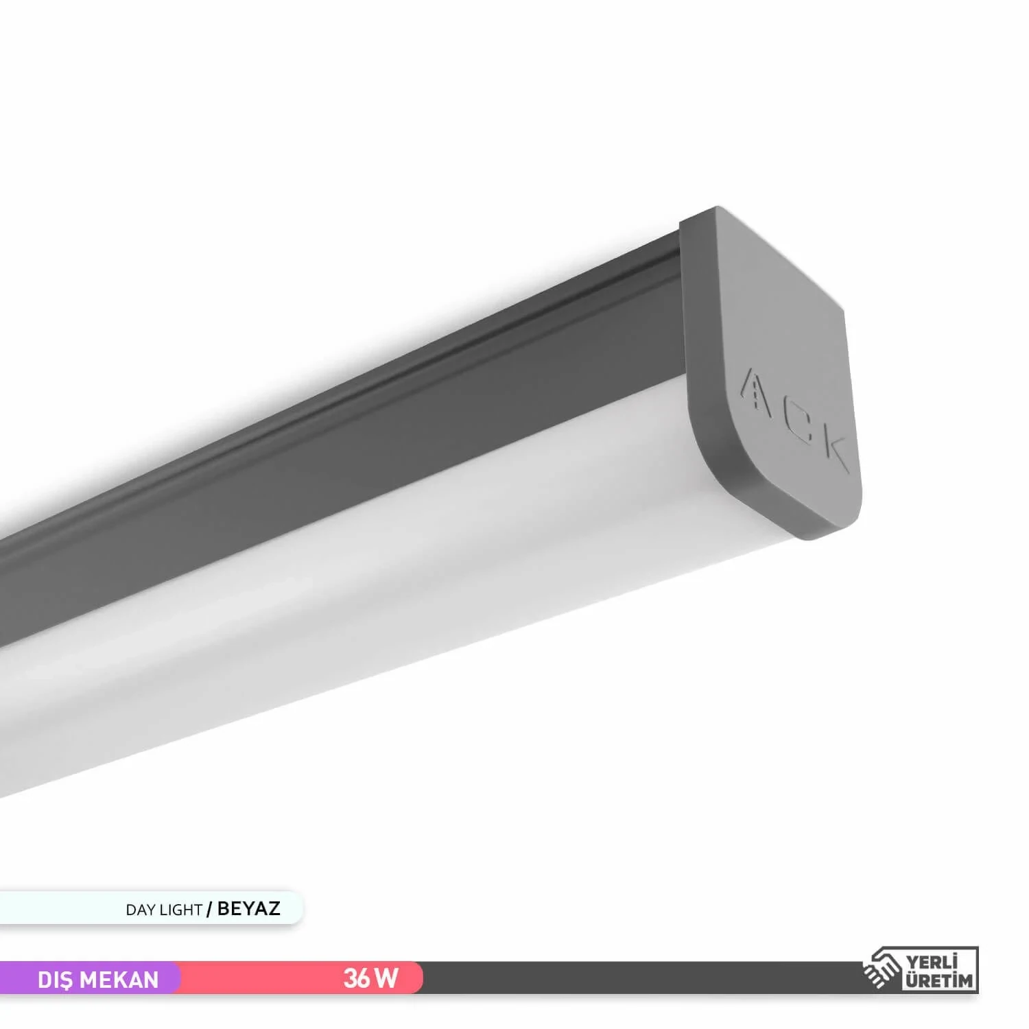 ACK 12W Beyaz 6500K IP54 Sıva Üstü LED Tavan Armatürü AT11-01230