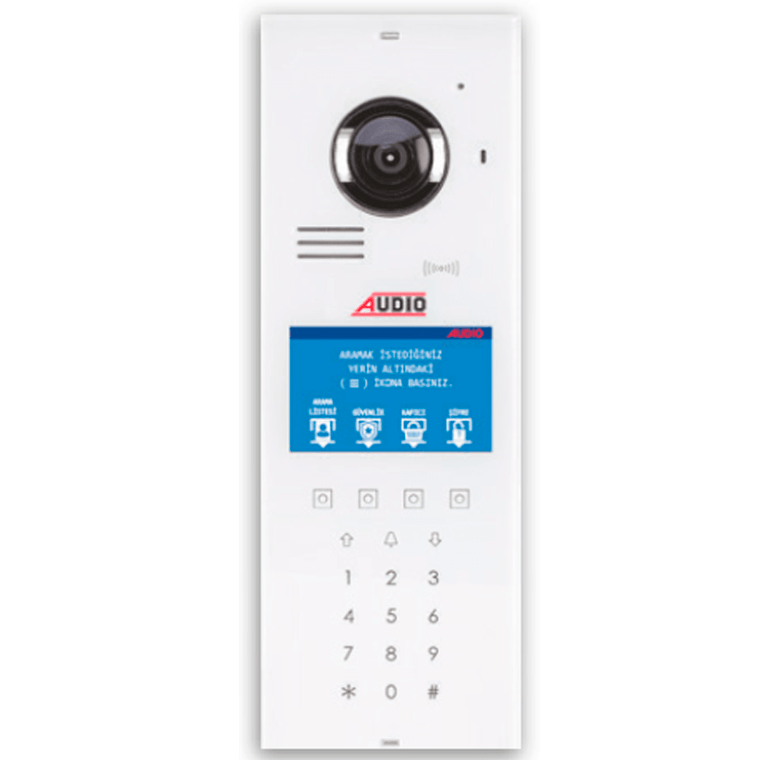 AUDIO 003007 Bus Plus 4.3" Ekranlı Zil Paneli (Dokunmatik Butonlu) Beyaz