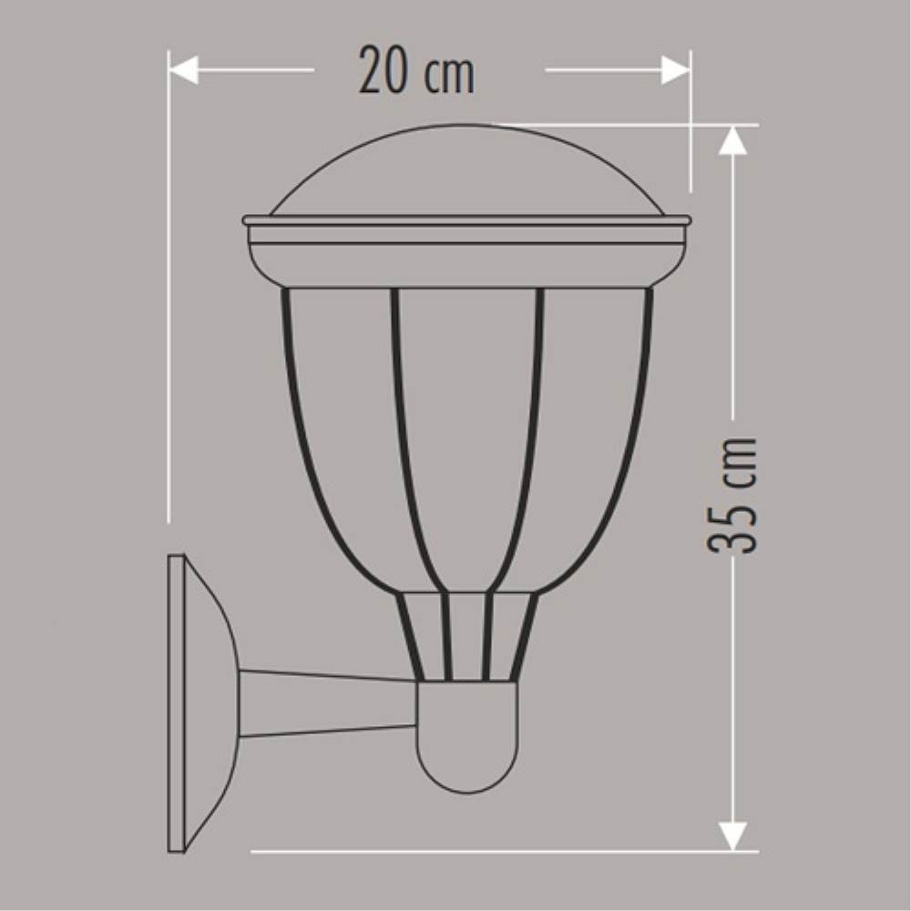 CATA Torino Bahçe Armatürü Aplik E27 Duvar Montajlı CT-7019