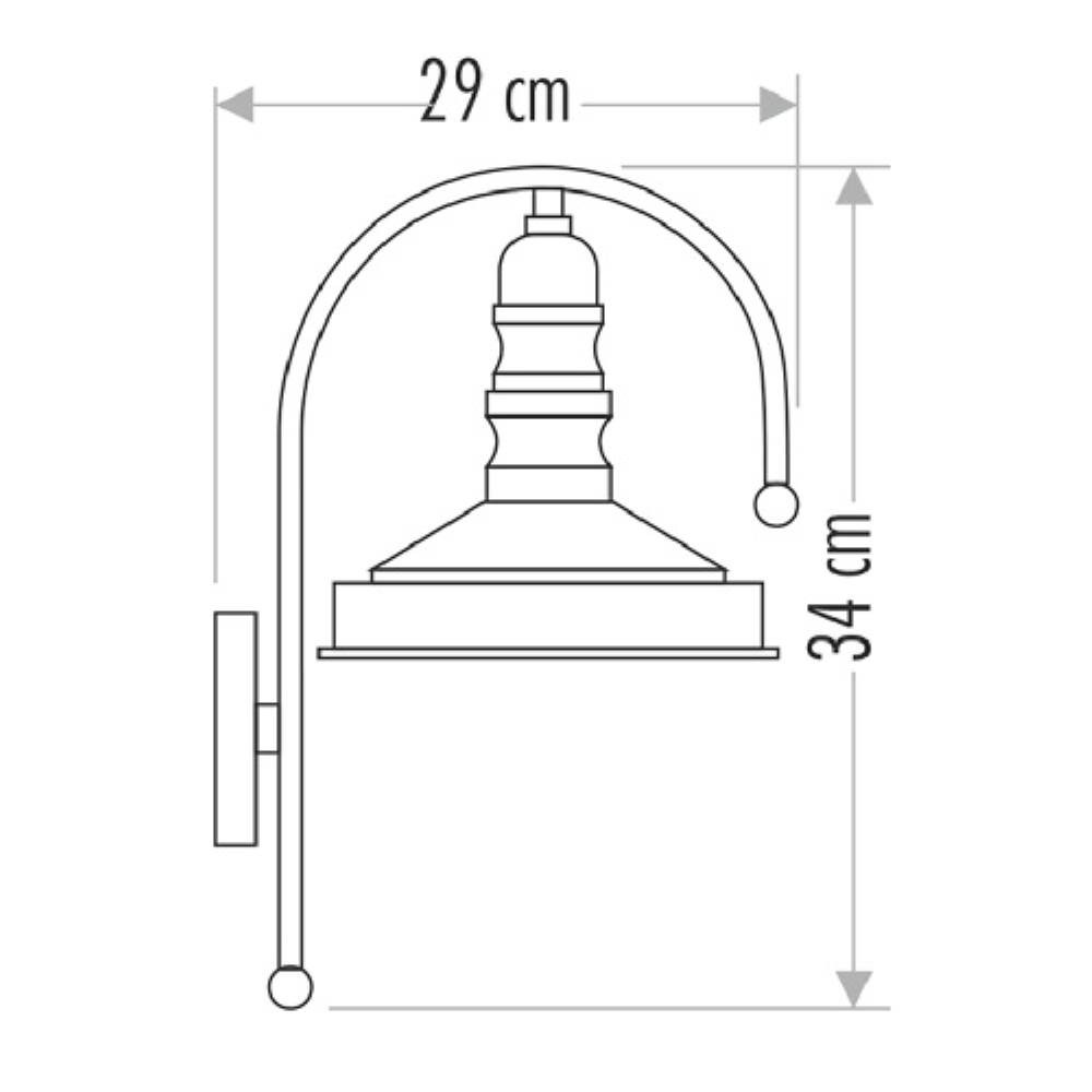 CATA Dekoratif Aplik Siyah 29cm CT-8160