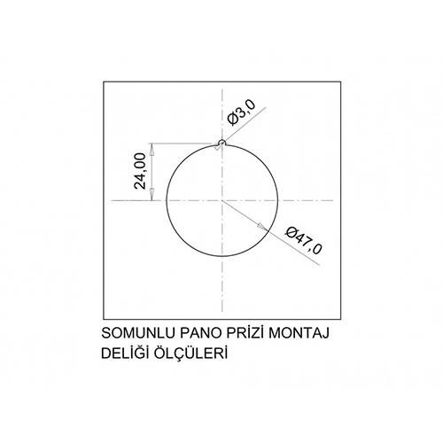 Bemis Somunlu Pano Priz Plastik Monofaze IP44 BY8-1402-2440