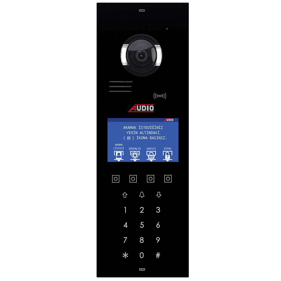 AUDIO 003006 Bus Plus 4.3" Ekranlı Zil Paneli (Dokunmatik Butonlu) Si̇yah Bus Plus-18 4,3"
